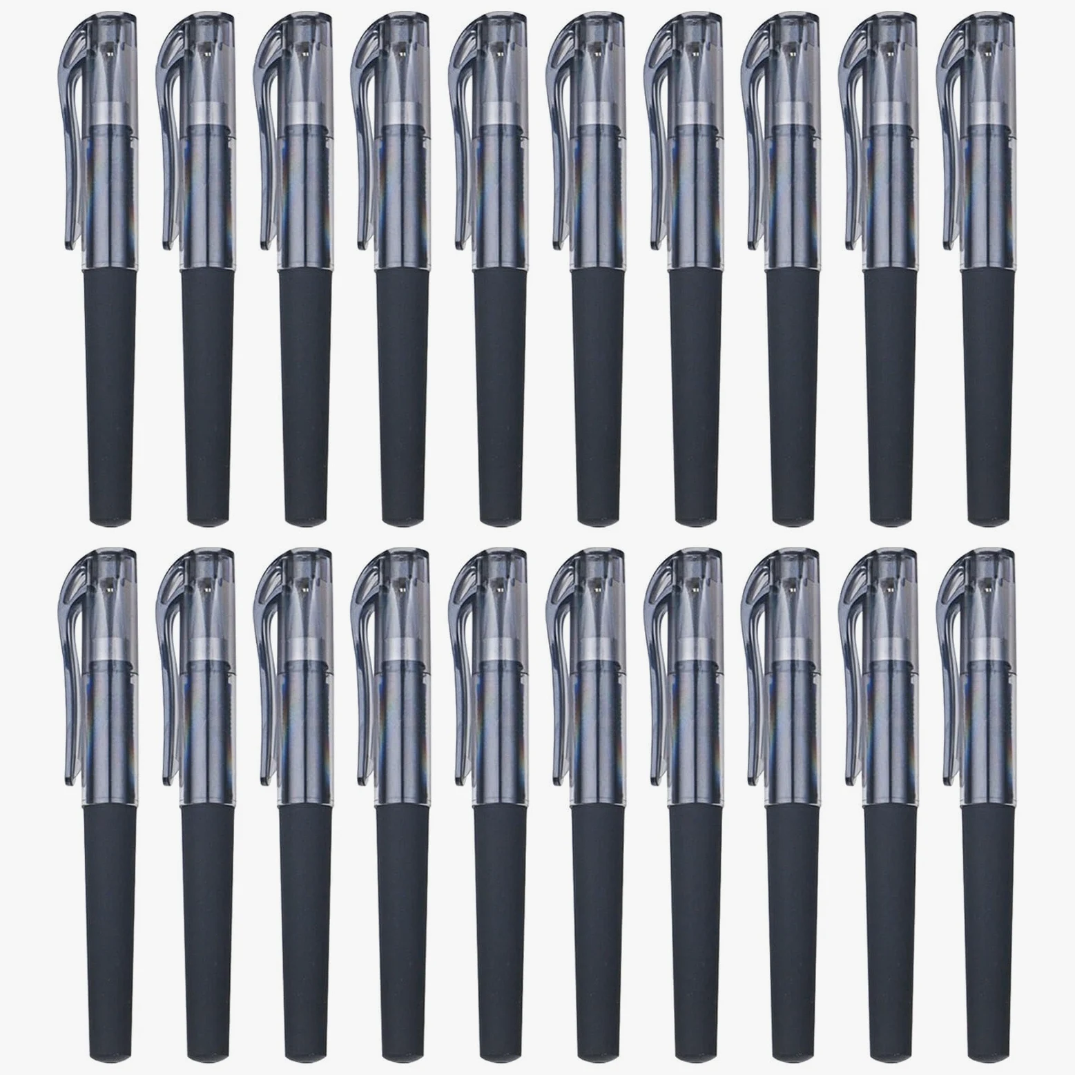 Penna Gel Compatta a Punta Fine 0,5 Mm, Confezione da 50 Pezzi, Inchiostro Nero ad Asciugatura Rapida, Penna da Viaggio Tascabile per Appunti e Riunioni, Forniture per