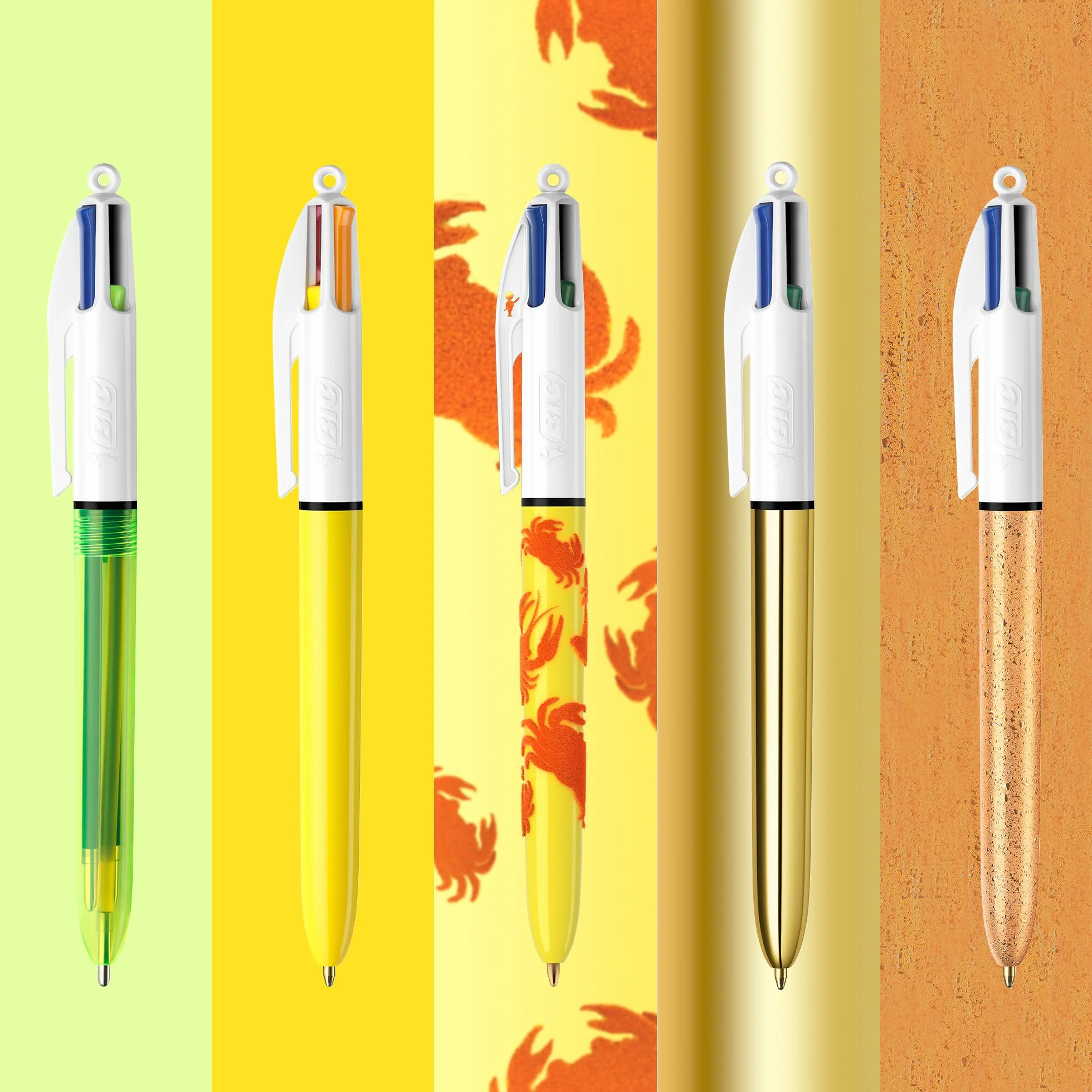 Collezione Speciale BIC 4 Colours di 15 Penne a Sfera Punta Media (1,00 mm) e Punta Larga (1,6 mm) - Inchiostro di Colori Assortiti, Confezione da 15