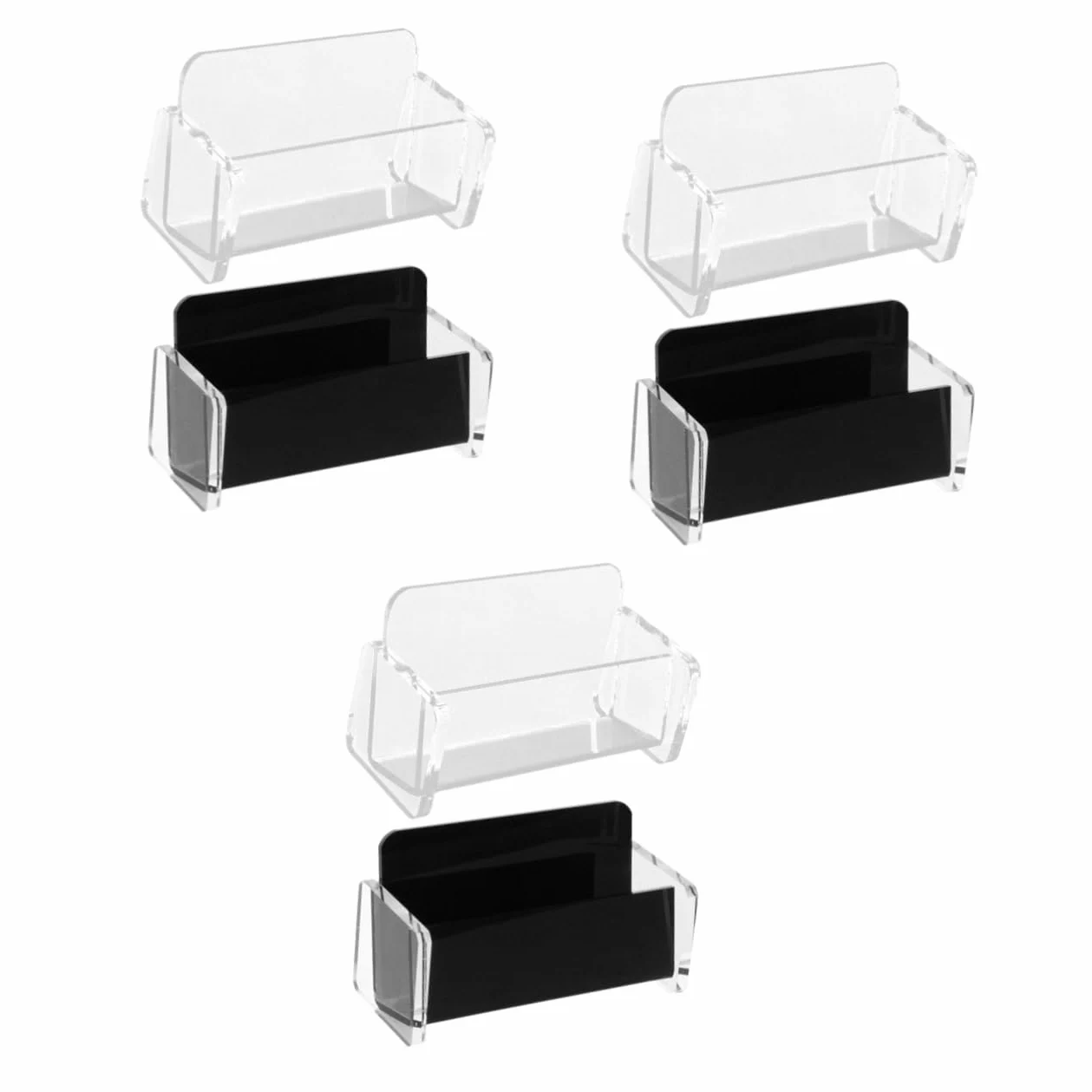 Operitacx 6pezzi Trasparenti Organizer Per Biglietti Visita Acrilico Per Scrivania Design e Adatto Per e