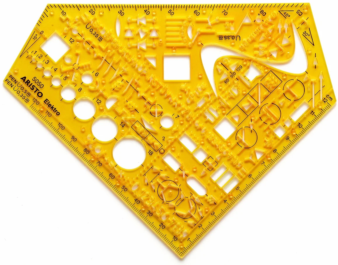 Aristo AH5050 Stencil elettrico plastica PET indeformabile arancione trasparente