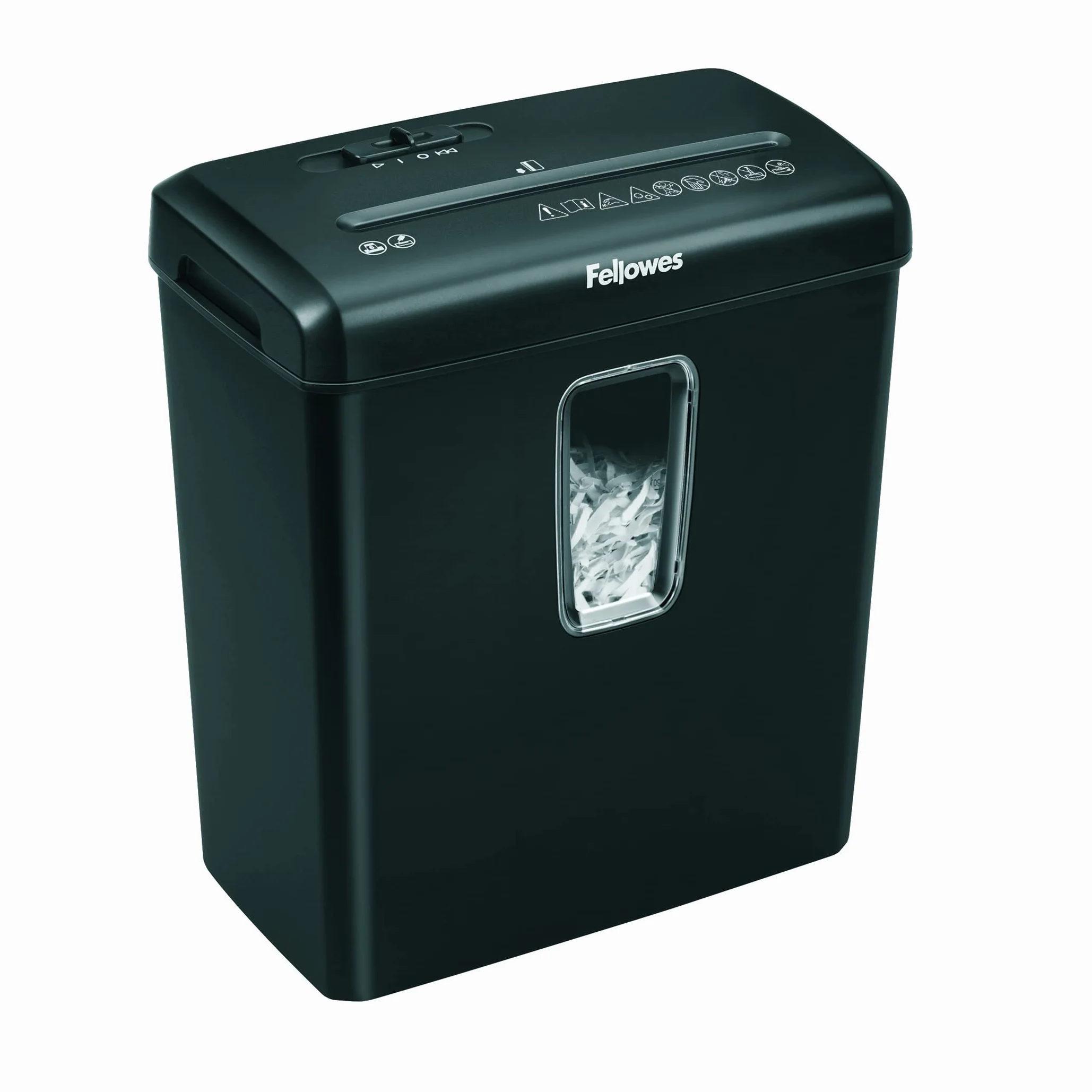 Fellowes Shredder Powershred FS-6C - Distruggidocumenti da 6 fogli a taglio trasversale per uso domestico - distruggi documenti personali e da ufficio - Cestino da 15 litri - Livello di sicurezza P-4