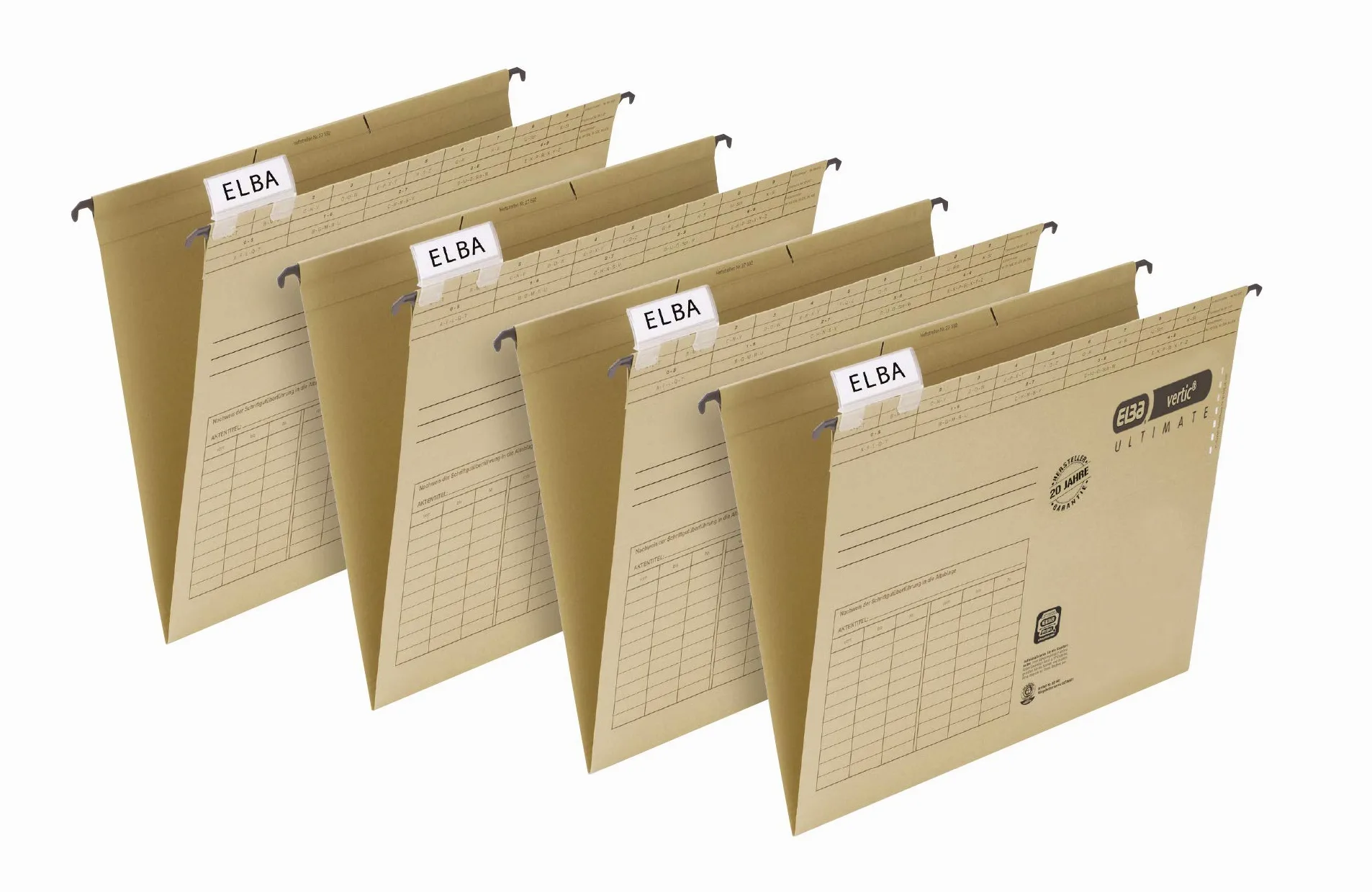 Elba vertic 1/85440 - Cartelle sospese, 240x138x6 mm, in cartone RC, 230 g/m², 25 pezzi