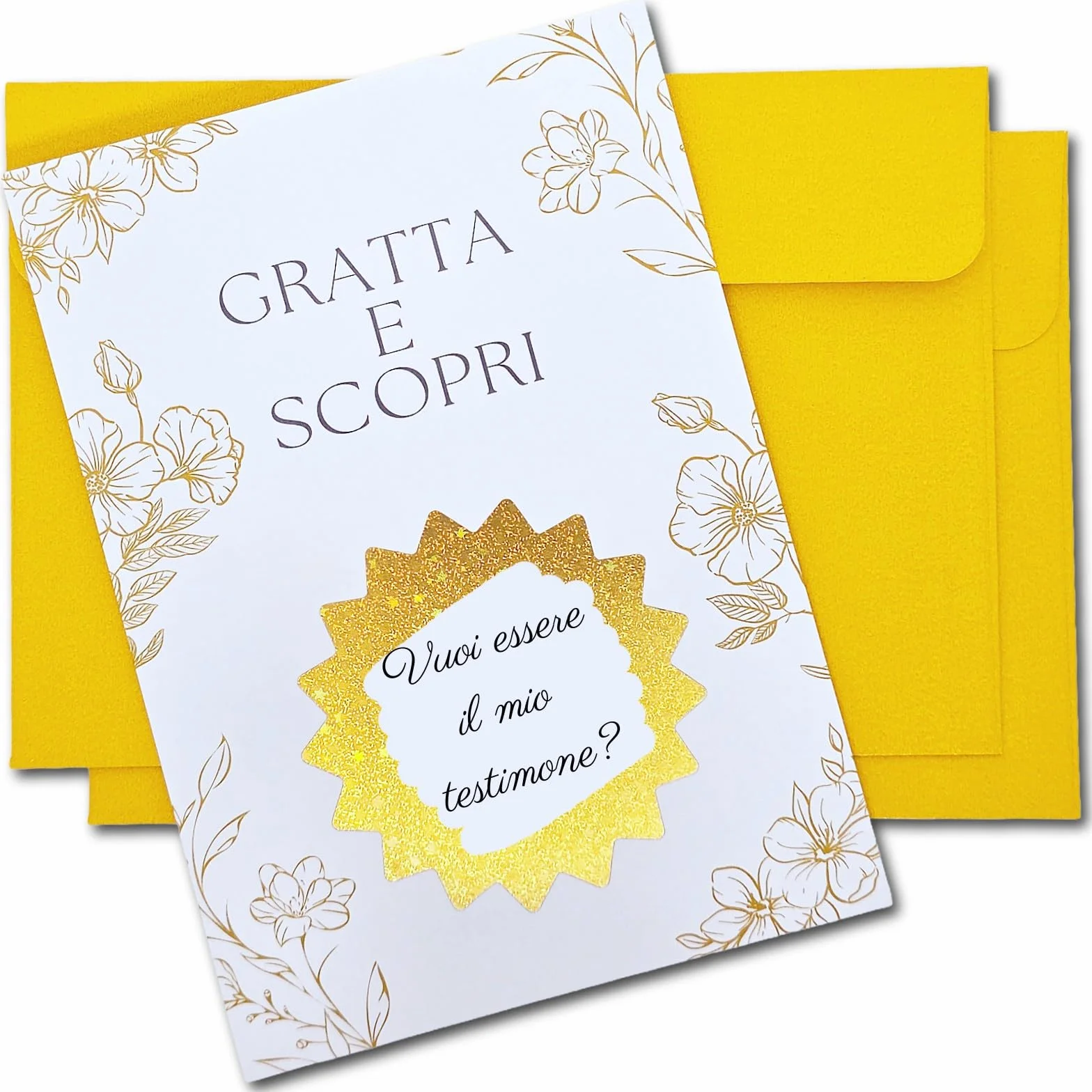 Oro Martimonio Cartoline Vuoi Essere Il Mio Testimone 2 cartoline