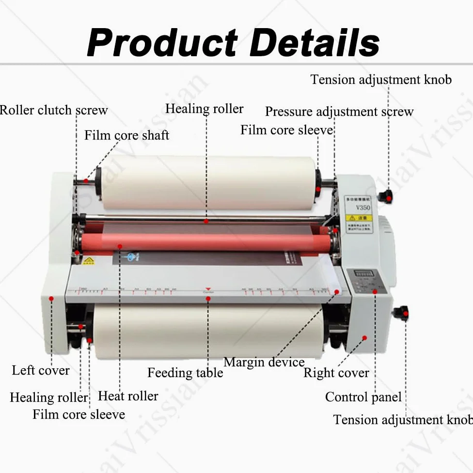 Laminatrice Termica A2 A3 A4,Laminatrice a Caldo E Freddo,Plastificatrice Monofacciale E Bifacciale,Controllo Temperatura Digitale,per Documenti,Foto,Cartoline V480
