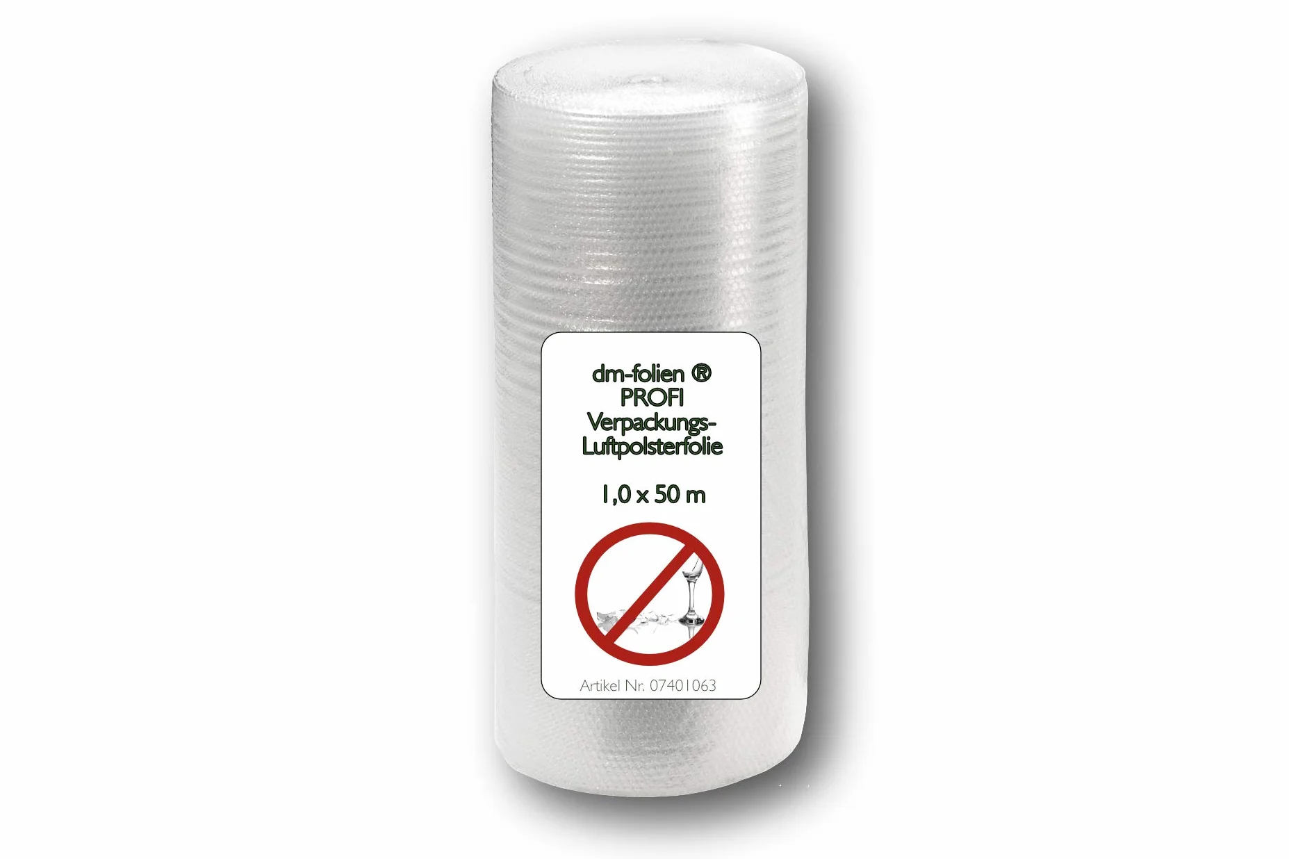 1 rotolo di pluriball completo – pellicola da imballaggio e gommini [forte] [1,0 x 50 m] [60 μ pellicola][gommini da 10 mm, 2 strati] [protezione per il trasporto, materiale di imballaggio]