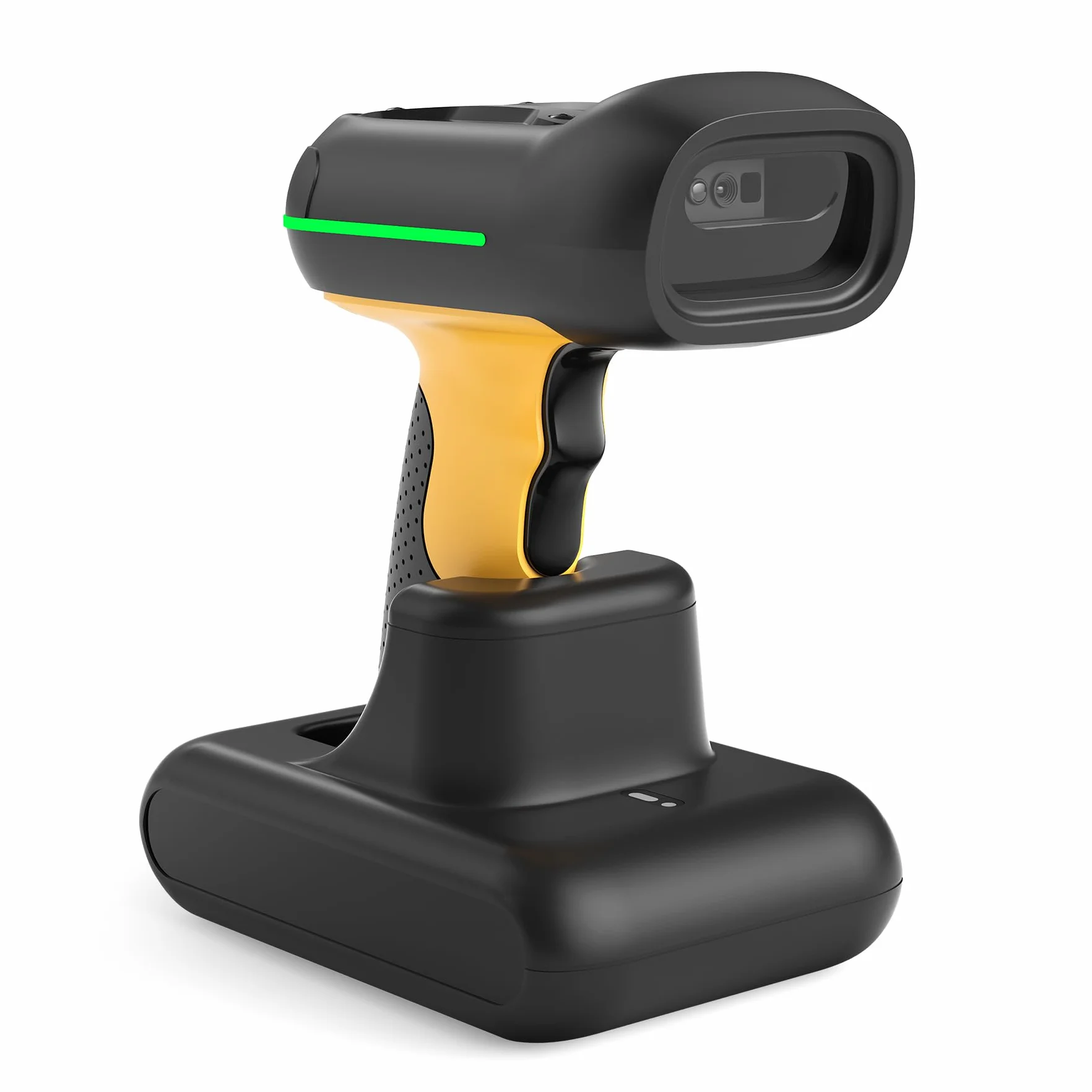 Inateck BCST-75S - Scanner di codici a barre industriale senza fili, 2D QR con stazione di ricarica intelligente, IP67 impermeabile e antipolvere, lettore di codici a barre con batteria da 2600 mAh,