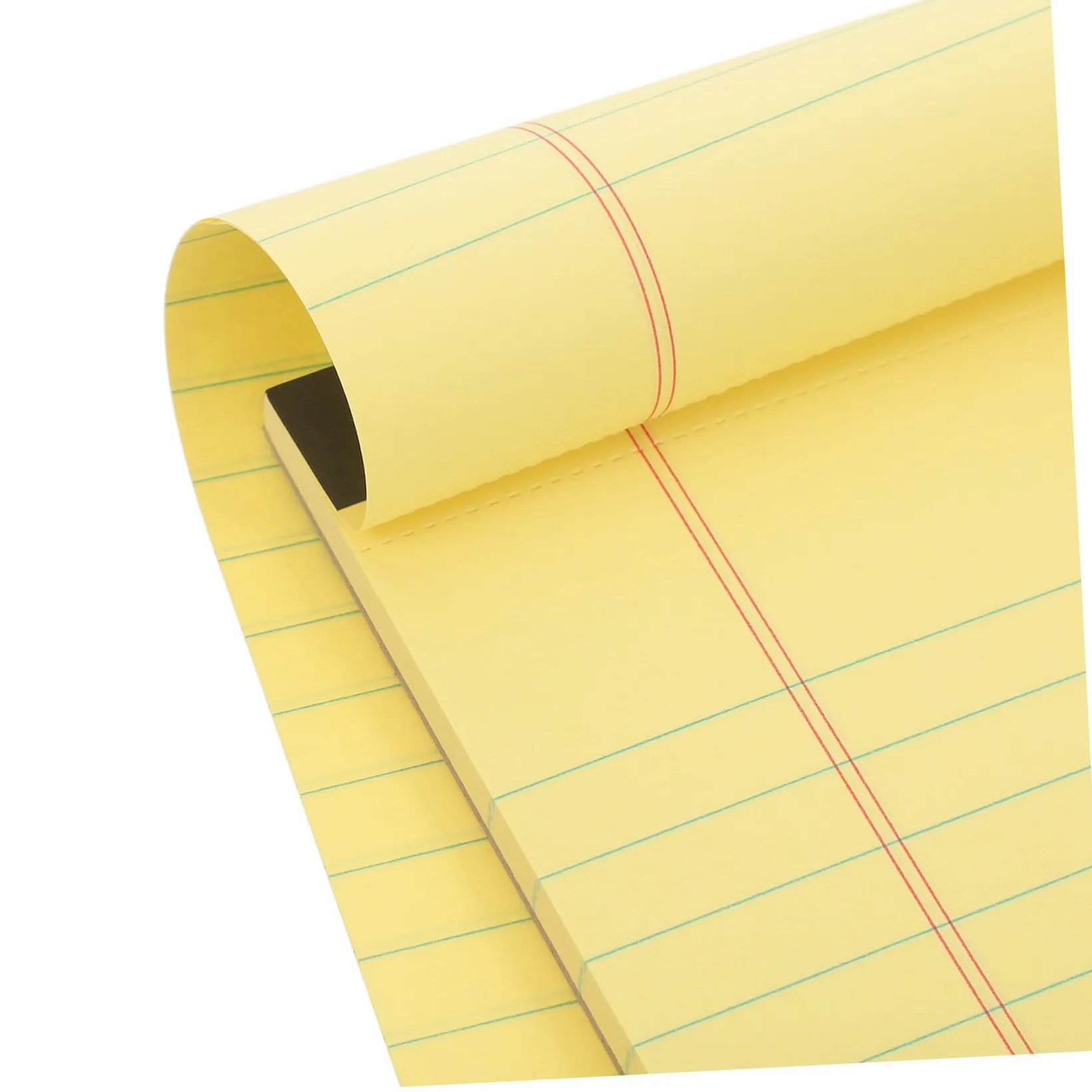 Blocchi Note A4 4 Pezzi in Carta Gialla, Fogli a Righe | Design senza Data, Facile da Riporre, Scrittura Fluida, Strappo Rapido, Ufficio e Regalo Capodanno