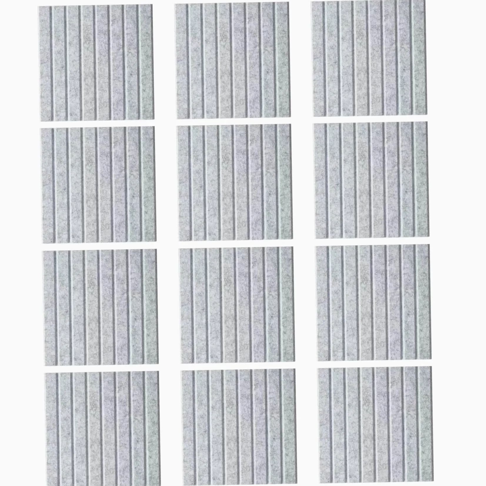 Bacheca in sughero da 12 pezzi per pareti, bacheca in feltro da 12x12 pollici per la cucina di casa, la scuola, l'ufficio, parete decorativa fai da te, grigio chiaro