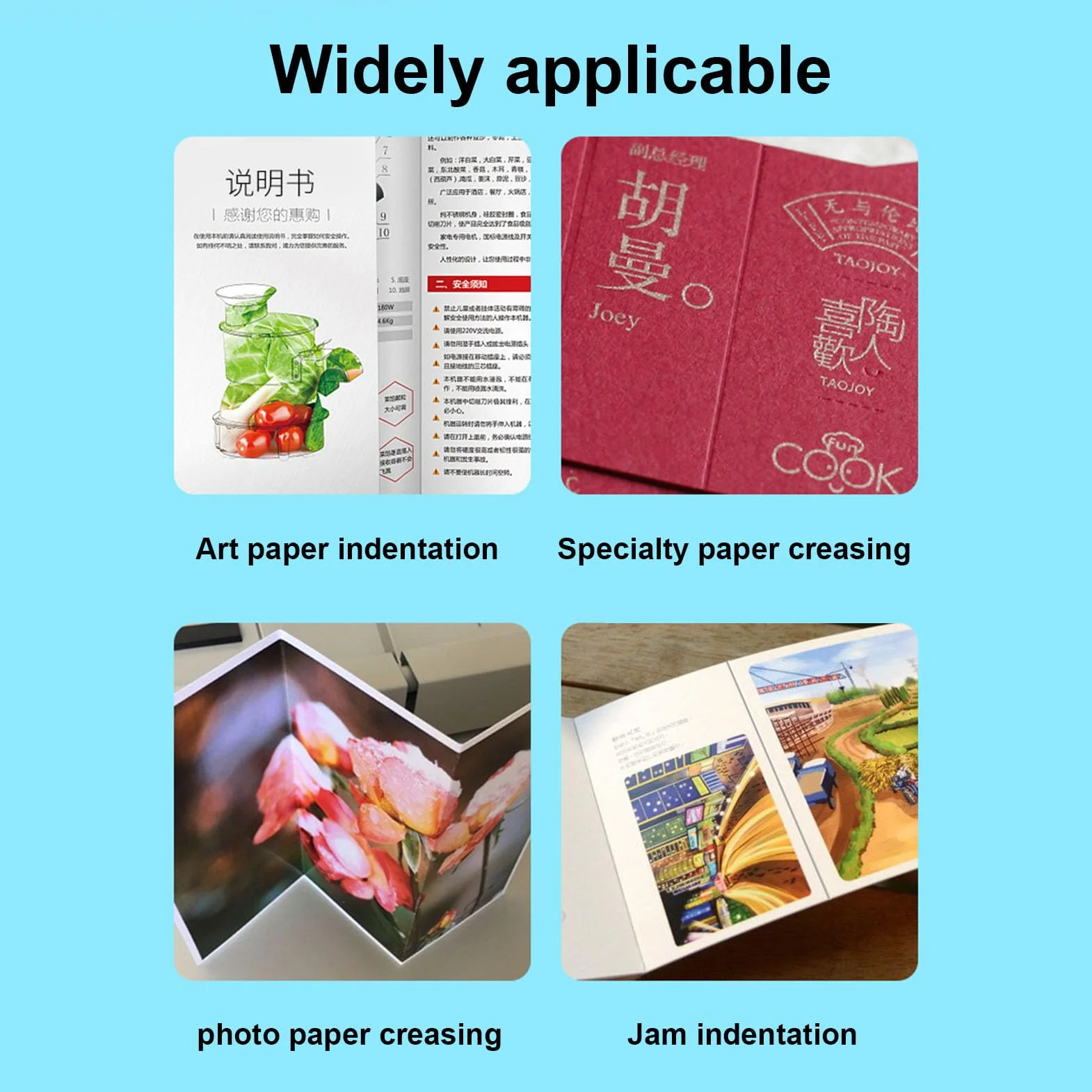 Macchina pieghevole per carta A3 di grado commerciale, dispositivo manuale per segnare e piegare precisamente – Macchina per carte durevole ed efficiente per carta A4 – Strumento ideale per ufficio