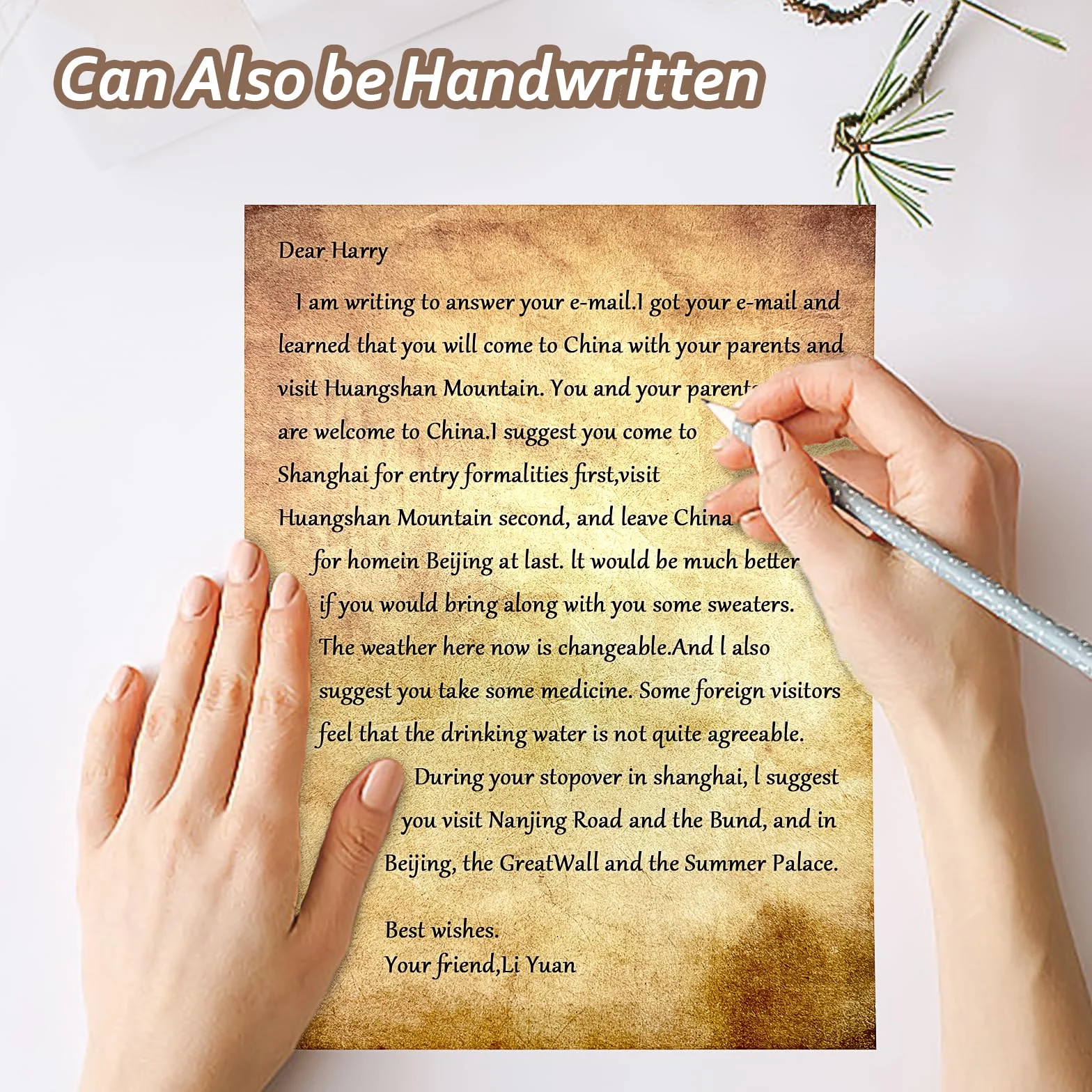 Carta Kraft Antica Vintage Old Paper 50 fogli A4 Doppia Faccia per Scrivere Stampare Invito