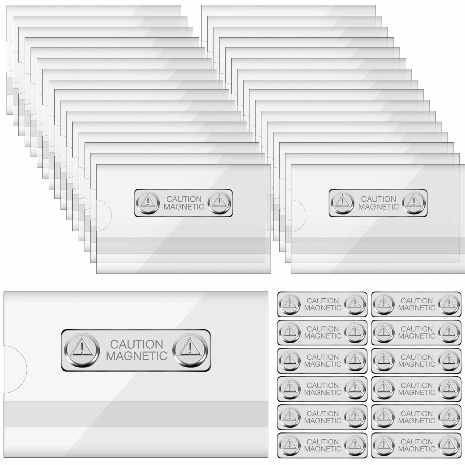 Dadabig 30 Set Porta Badge Magnetico Cartellini Identificazione Magnetici Targhette Autoadesive 58x90mm per Scuola Ufficio Conferenze Aziendali