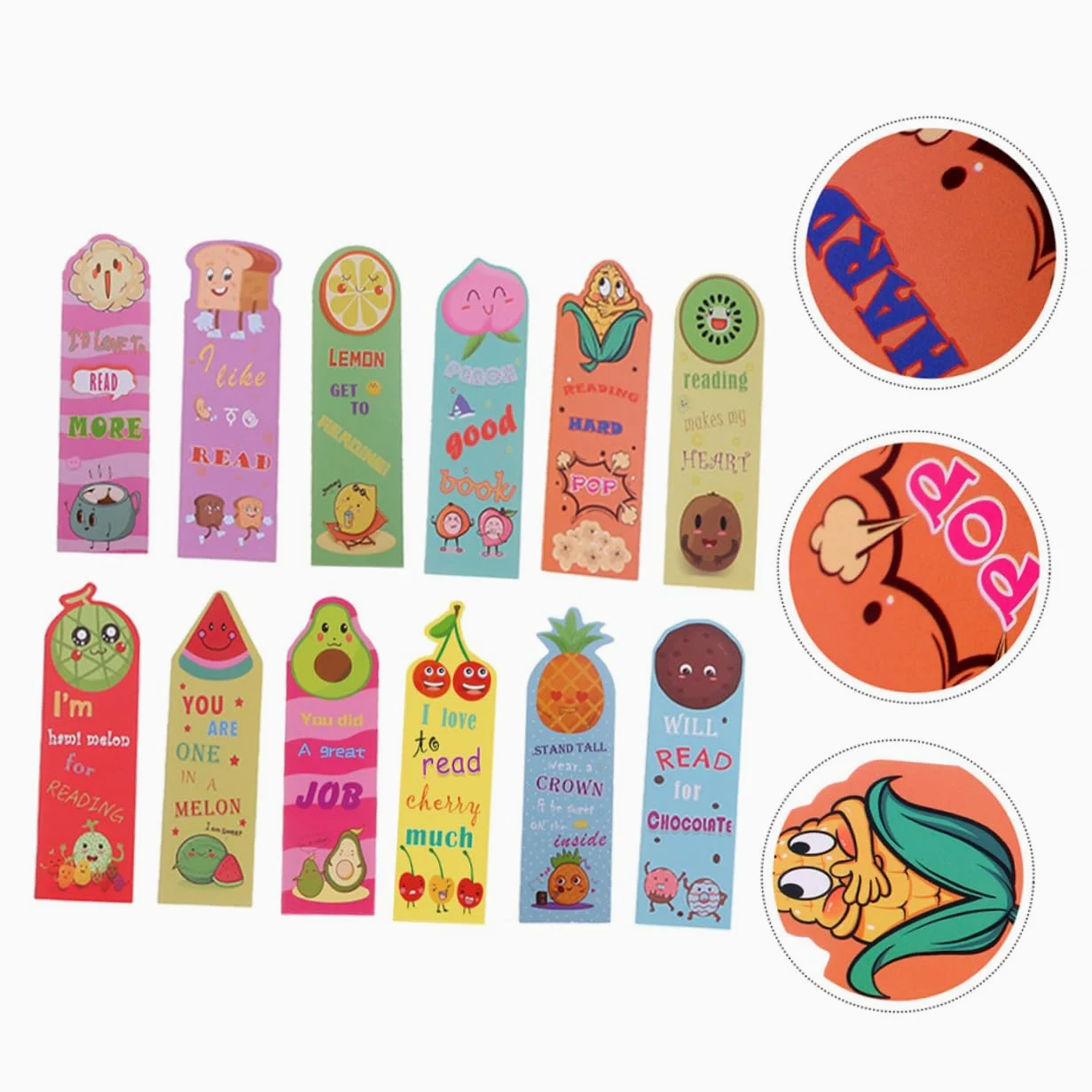 HOMSFOU 4 Set Segnalibri Profumati Cartoon Segnalibri Alla Per Adolescenti E Decorazione Per Libri Leggeri E Pratici Per Casa E Ufficio 36 Pezzi * 4