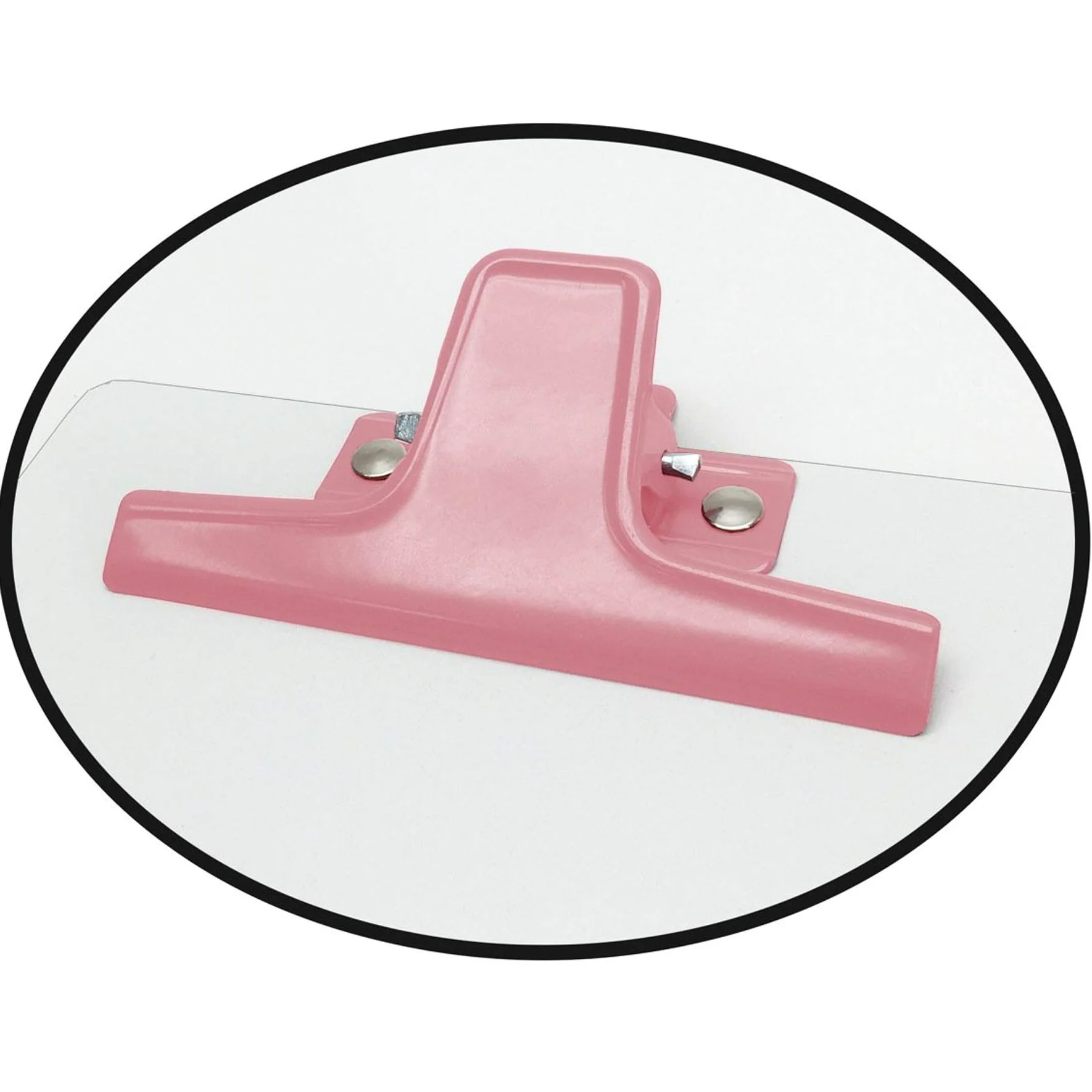 Acrimet Clip in metallo per appunti formato A4 (33 "x 9 1/16") (pannello rigido) (clip rosa) (confezione da 6)