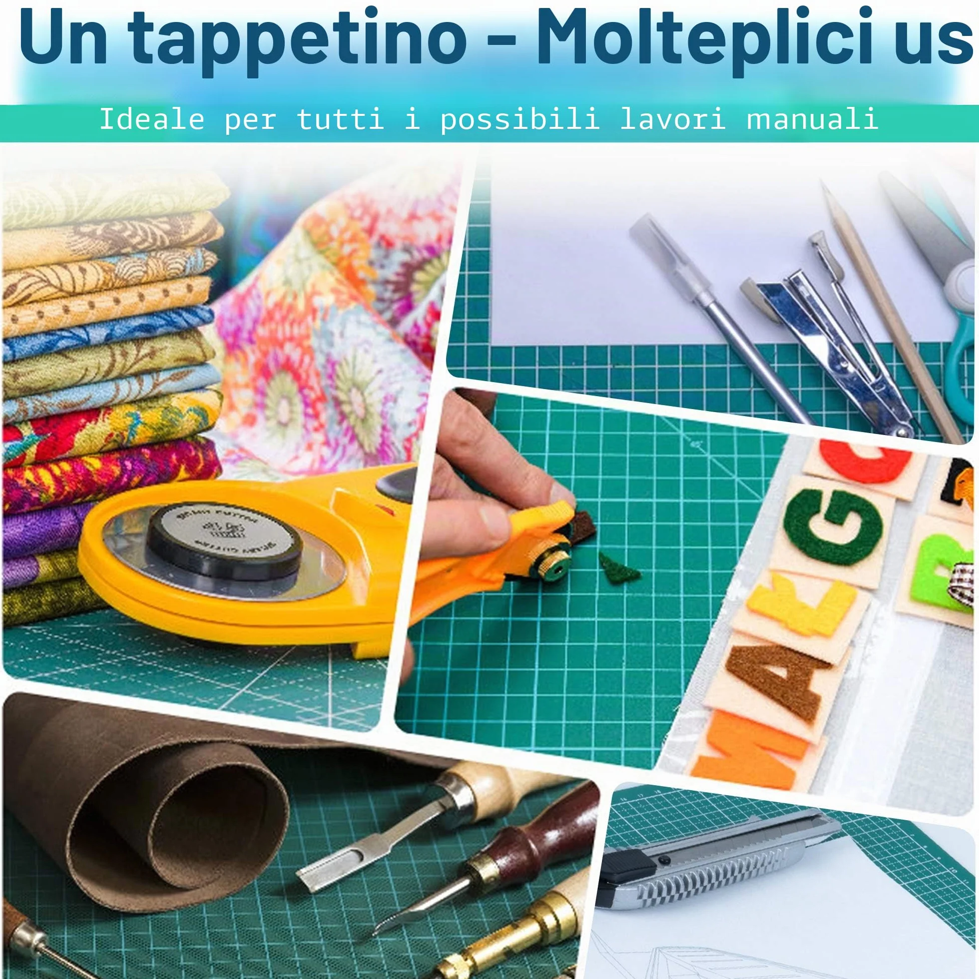 Tappetino da Taglio Autoguarigione A3 45x30 cm 5 Strati La Manuli Cutting Mat per Patchwork Cucito