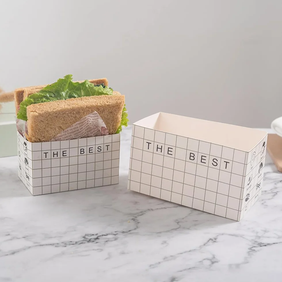 NatureMan scatole di cartone per asporto 50 pezzi mini scatole per hamburger vassoio portapane