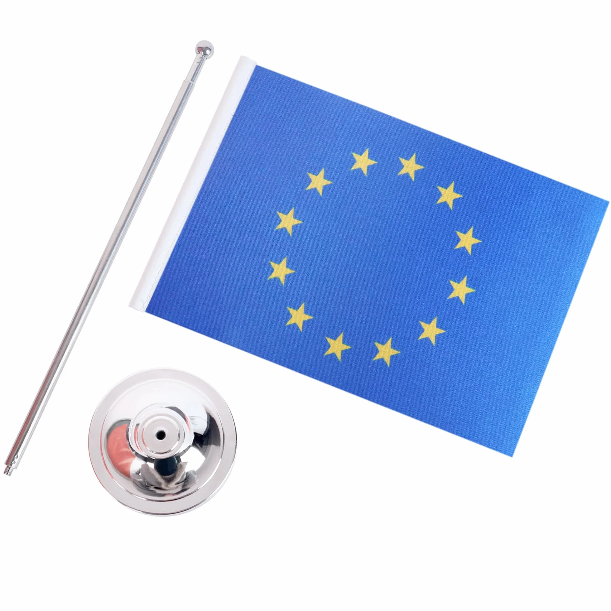 AZ FLAG Bandiera Da Tavolo Europa 22x15cm Raso Unione Europea Ue