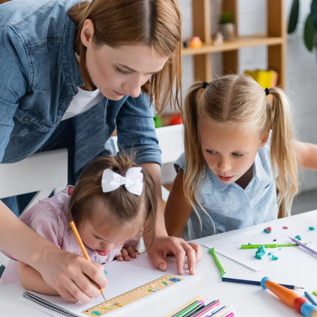 Righello in Legno 20 cm Bambini Giocattolo Regalo Ritorno a Scuola