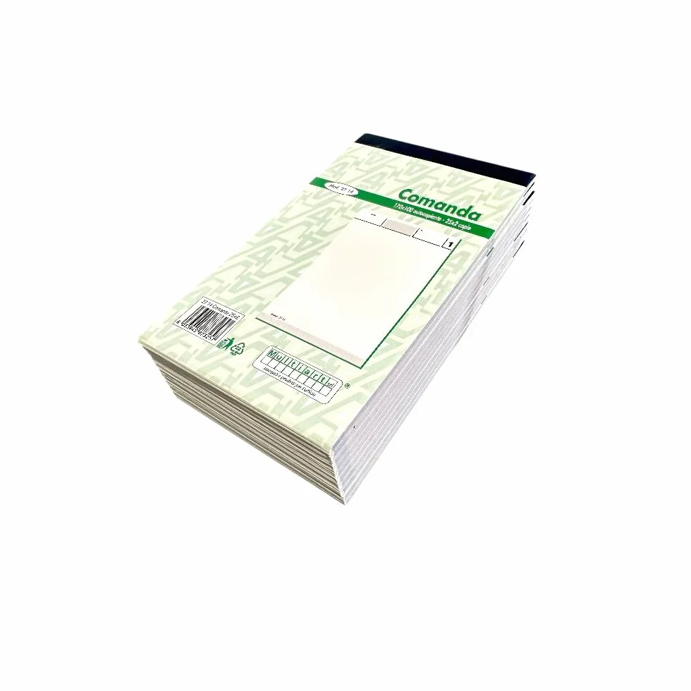 Blocco comande duplice copia 10 blocchetti 250 comande