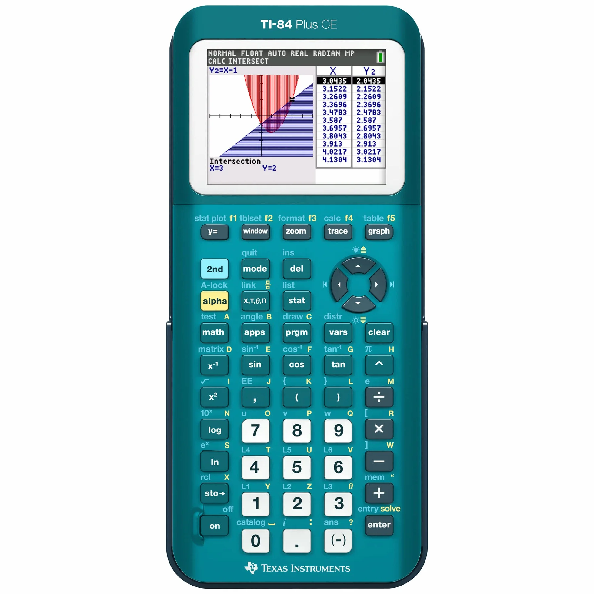 Texas Instruments TI-84 Plus CE Color Graphing Calculator, Teal (Metallic)