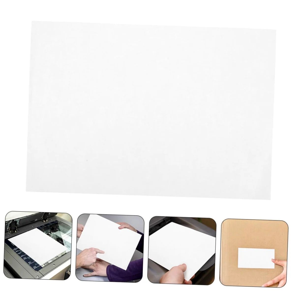 Carta Adesiva per Stampante A4 100 Fogli Bianca Autoadesiva | Carta Termica Autoadesiva, Resistente ai Graffi, Design Leggero, per Prezzo e Organizzazione Domestica