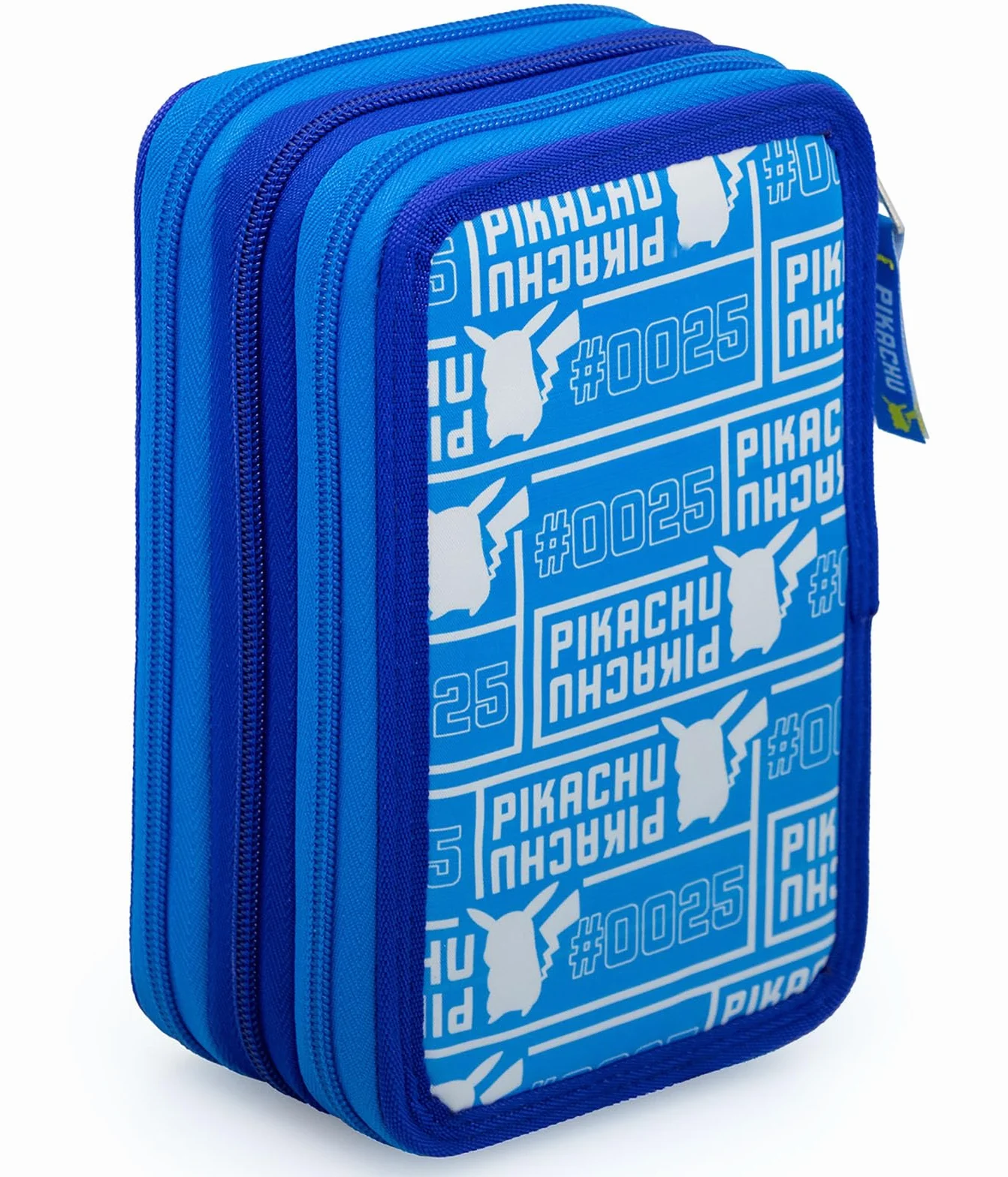 Clondo Astuccio 3 Scomparti 45 Pezzi Per Pokemon Fan Blu e Giallo