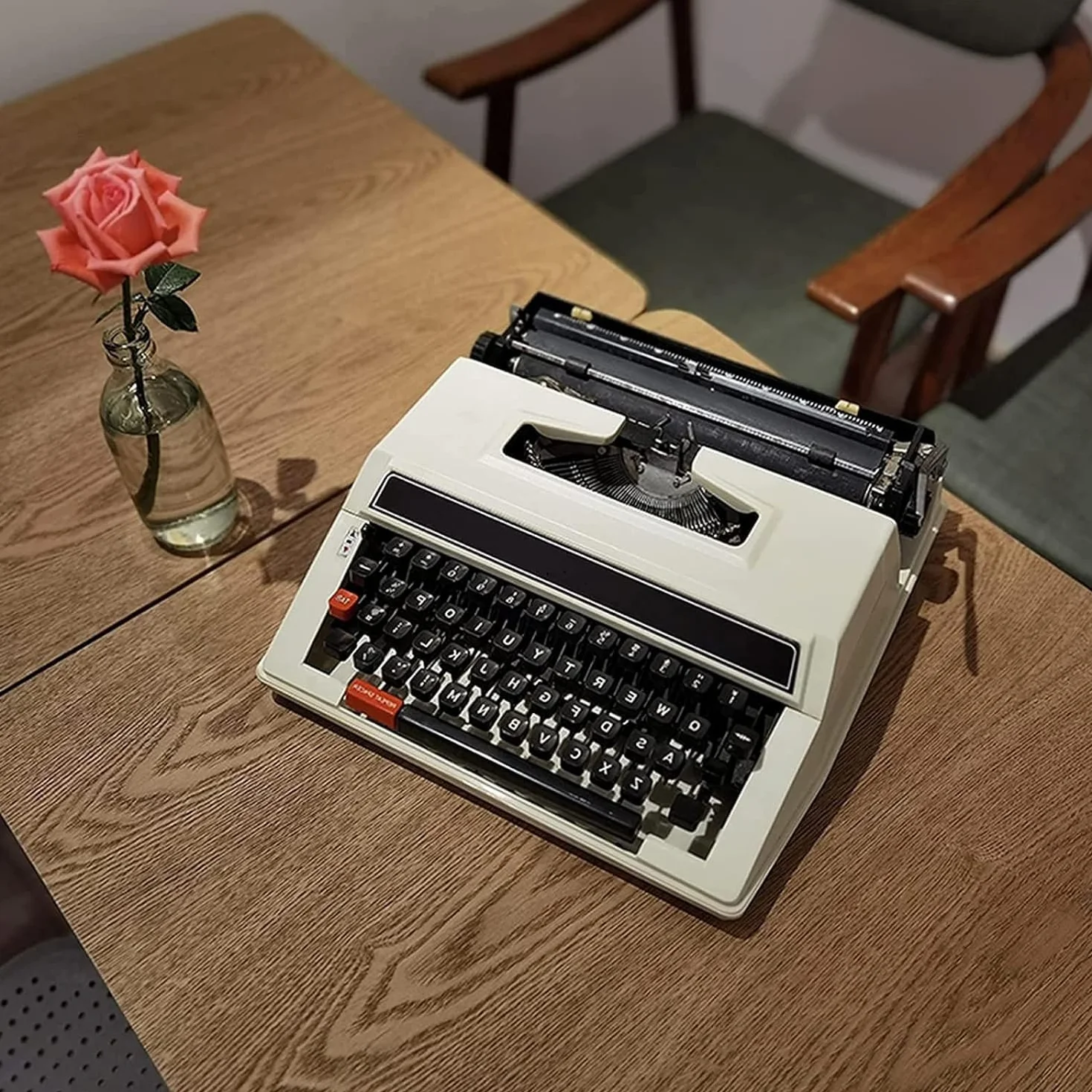 Macchina da Scrivere per Testi con Stampante retrò per Libri per esercitazioni di digitazione Meccanica, Classica Macchina da Scrivere Manuale Vecchio Stile: Portatile e Facile da Usare