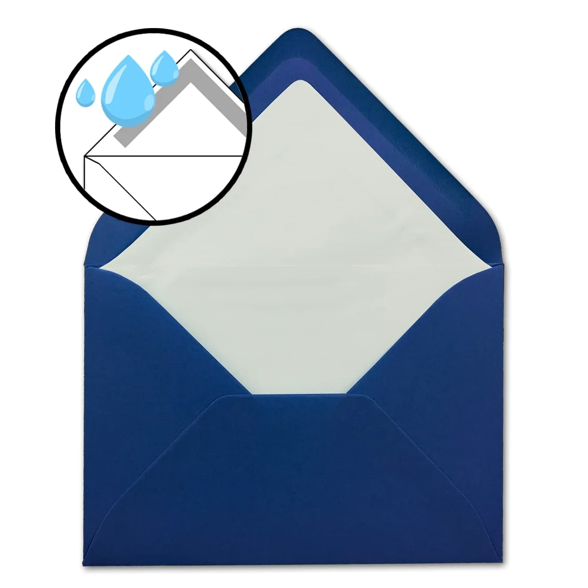 Glüxx-Agent - 600 buste per lettere, formato DIN B6, 12,5 x 17,6 cm, 110 g/m², con incollaggio a umido, senza finestra, colore: blu scuro