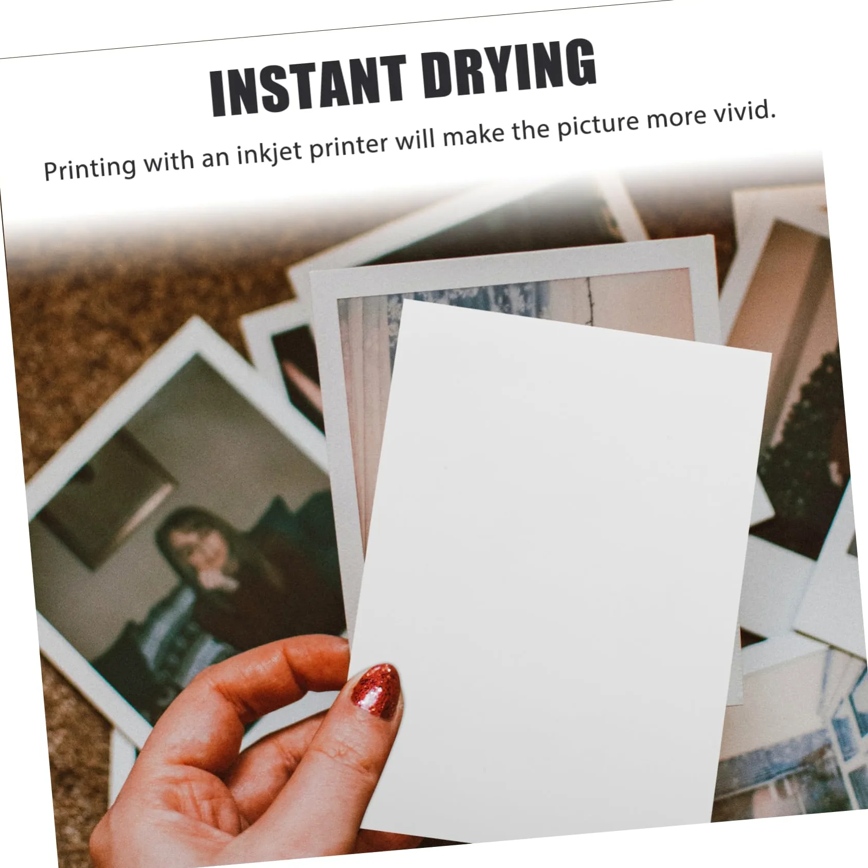 Carta Fotografica Lucida Carta di Alta Durabilità Bianco 100 Fogli per Stampante Facile da Tagliare per Creazioni Artistiche e Stampa Foto