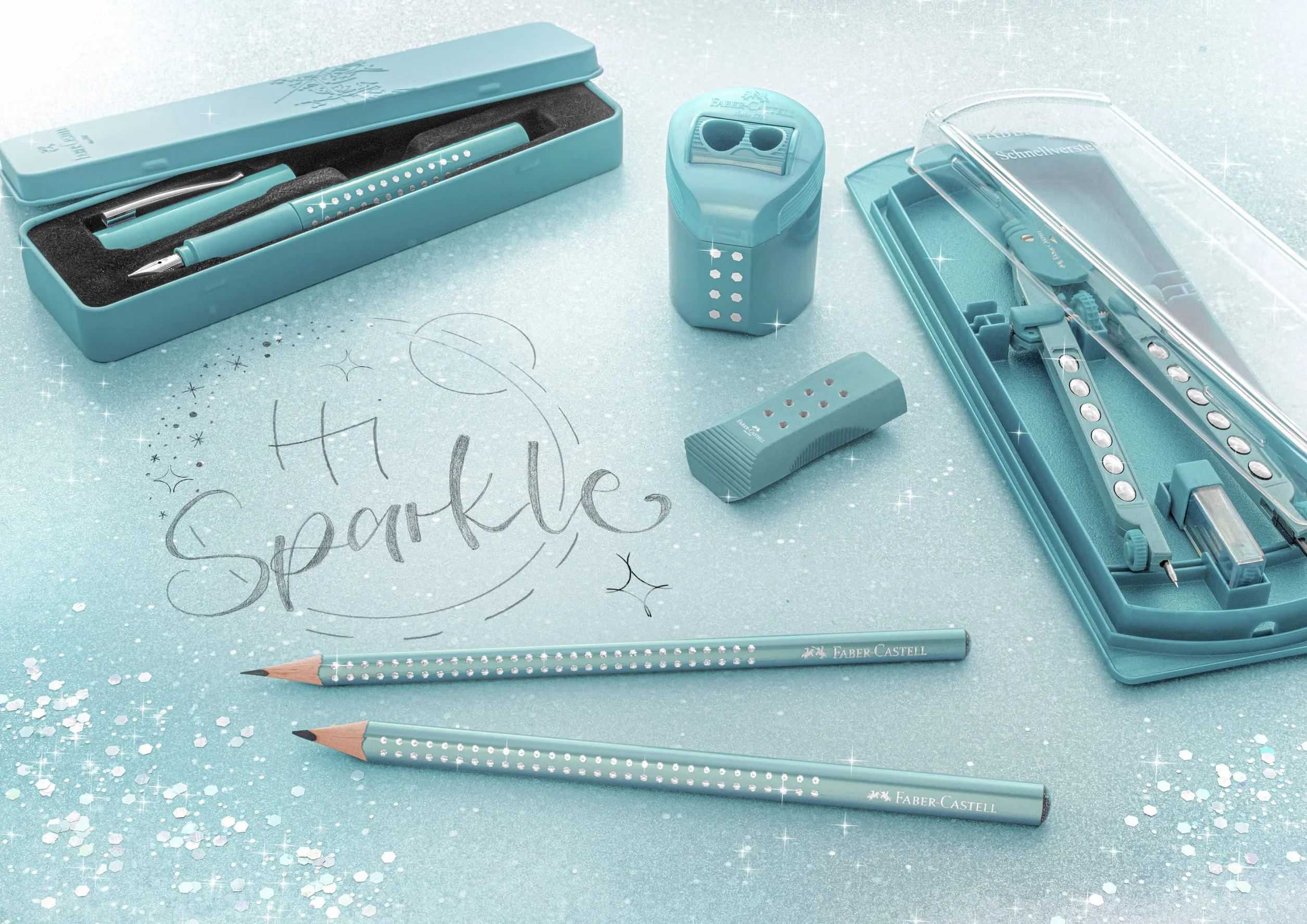 Faber-Castell Stilografica Sparkle M Oceano