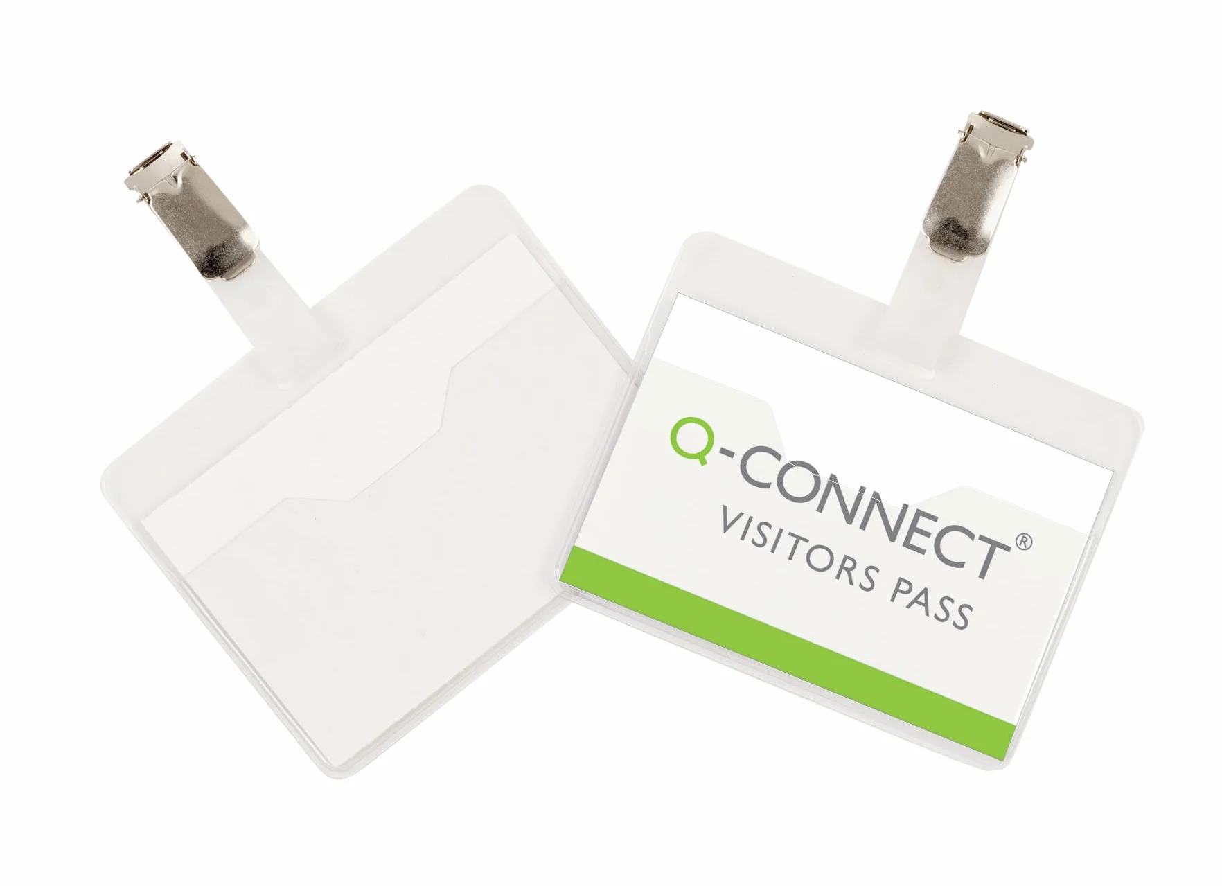 Q-Connect KF01560 Distintivo per visitatori 60 x 90 mm Confezione da 25