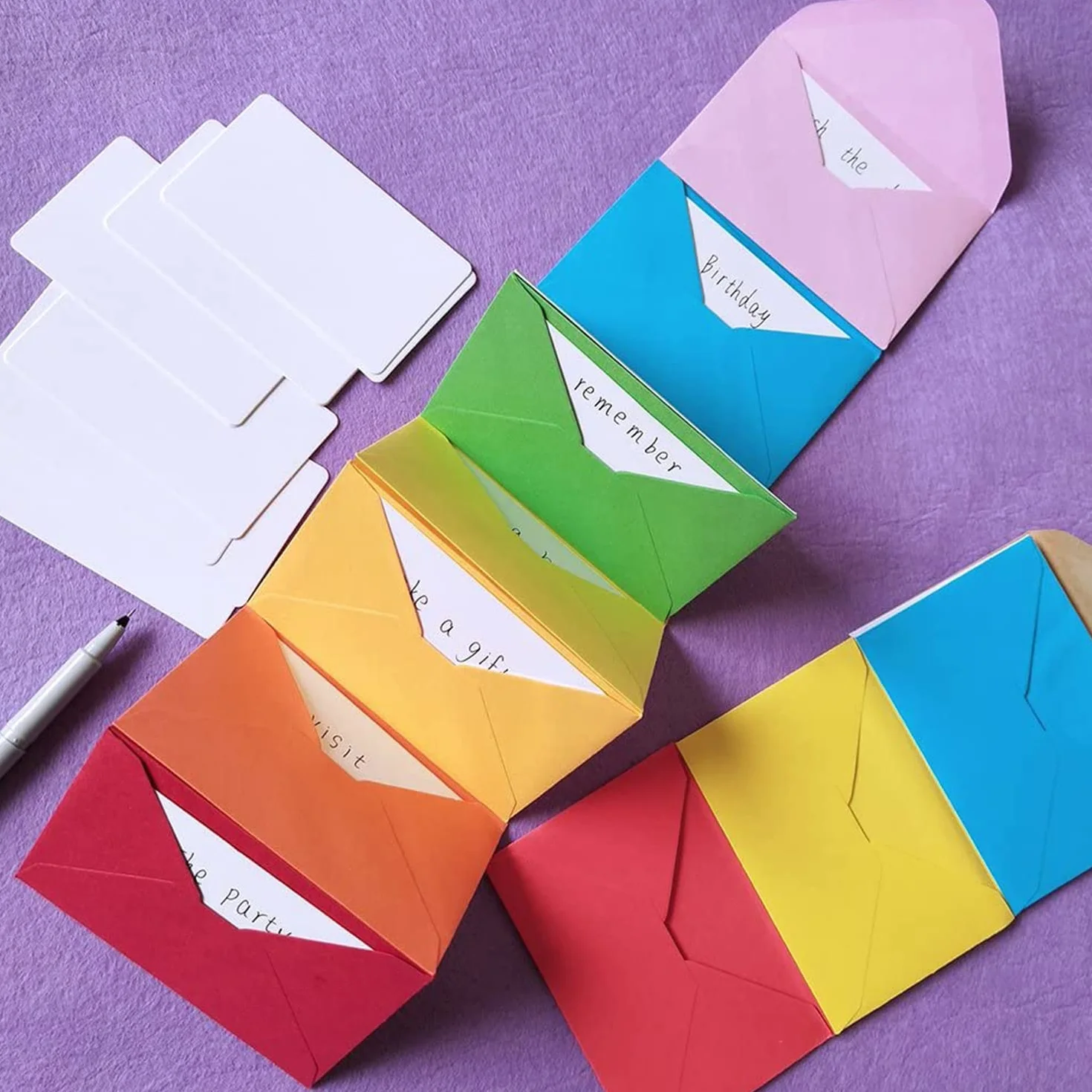 Mini Buste 50 Pezzi Colorate con Biglietti Vuoti per Matrimoni Compleanno Feste Regali