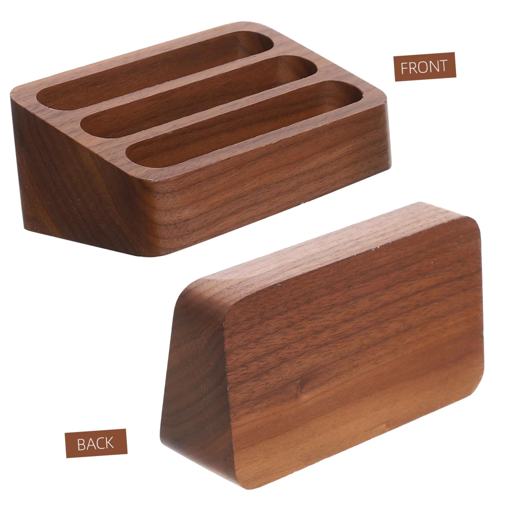 Hemobllo 2pezzi Porta Biglietti Da Visita in Legno Da Espositore Multi-slot Per Scrivania Piccolo Contenitore Portaoggetti Organizer Elegante Per Ufficio e Casa