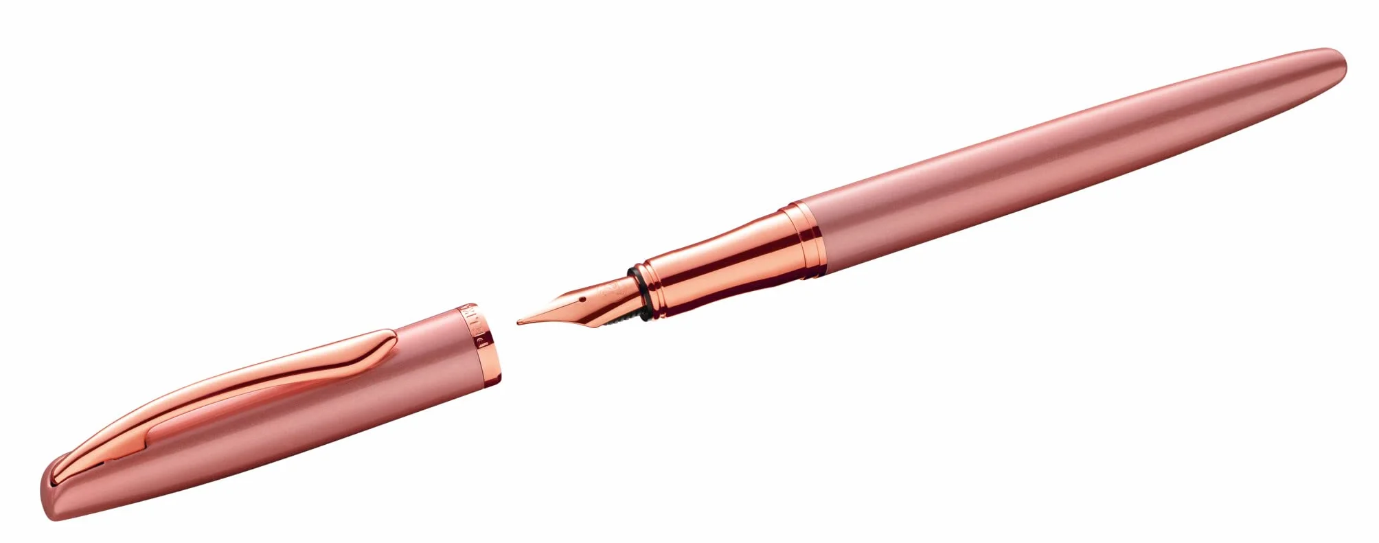 Pelikan Stilografica Jazz Noble Elegance Metallo Rose Inchiostro Blu Clip Elastica Astuccio Regalo