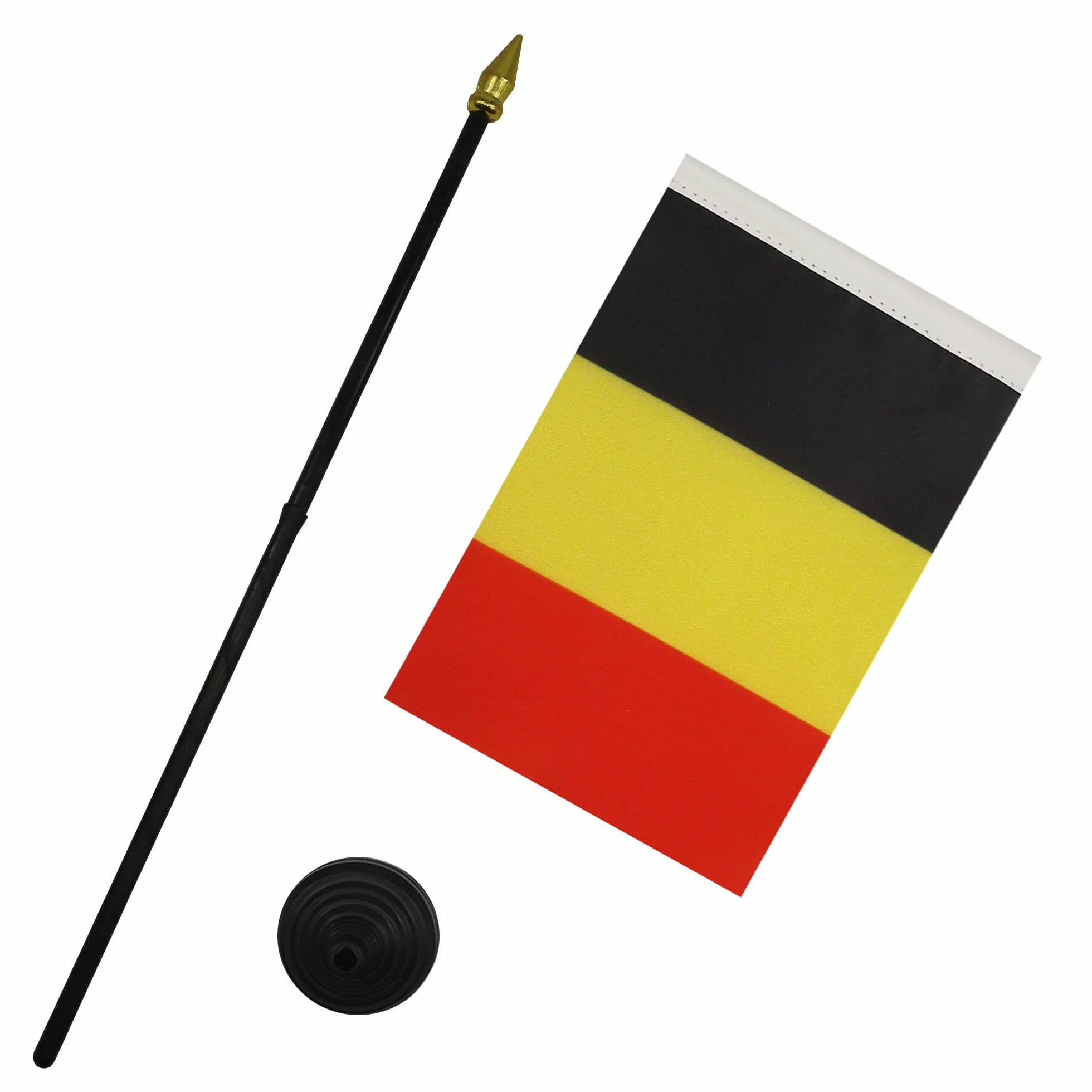 AZ FLAG Bandiera da Tavolo Belgio 15x10cm Punta Dorata