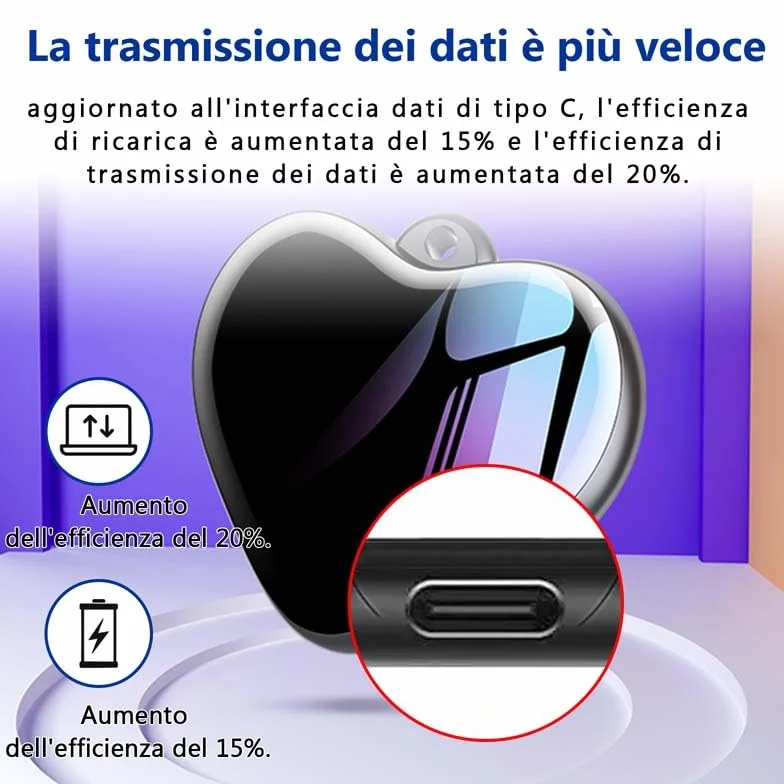 STTWUNAKE, Mini registratore vocale, collana con registratore vocale digitale attivato, dispositivo di registrazione audio portachiavi, piccolo registratore di ascolto audio indossabile, usb
