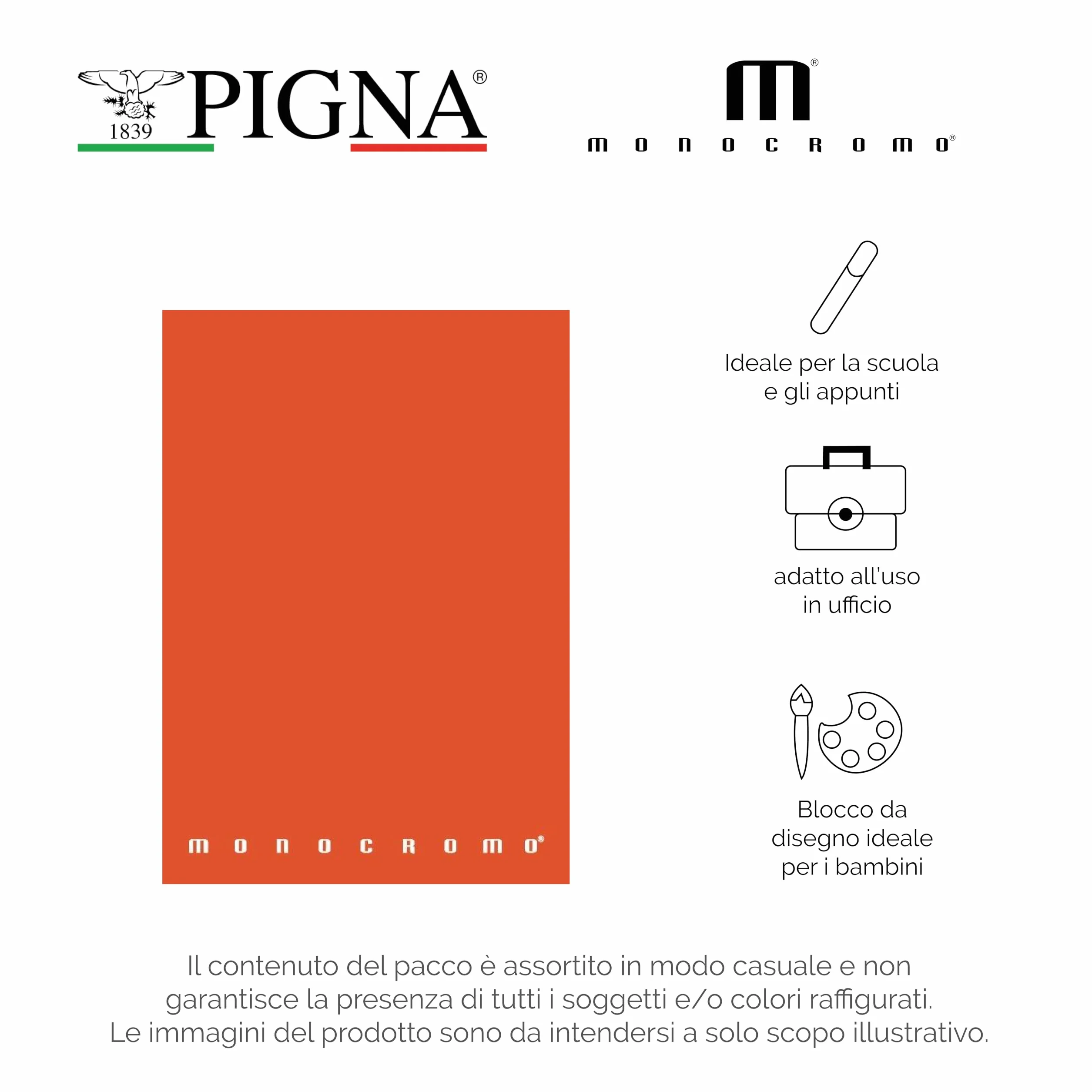 Pigna Quaderni Monocromo Assortiti A5 80 g/m² 10 unità 40 fogli