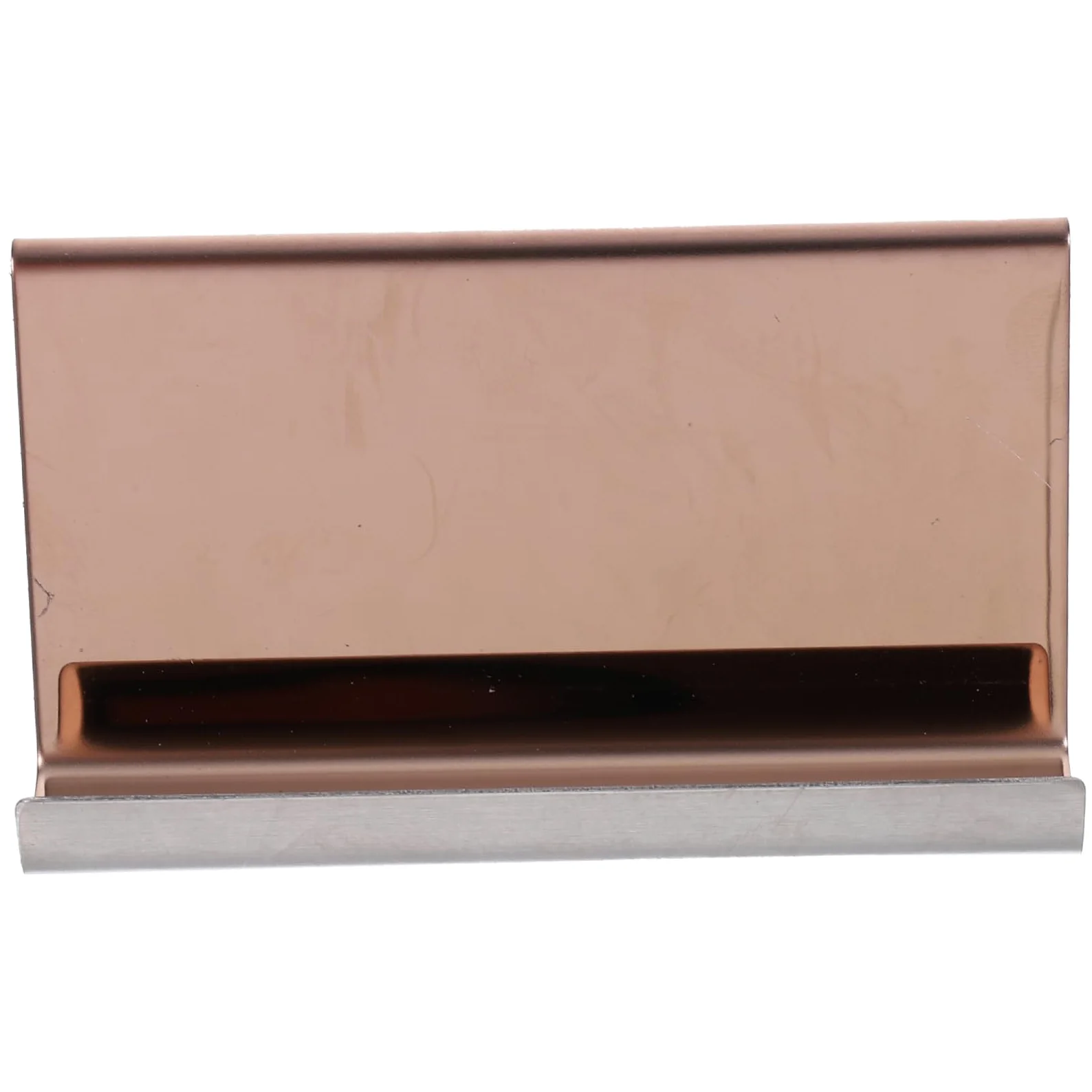 HOMSFOU 4 Pezzi Biglietti Visita Inossidabile Elegantper Scrivania Espositorper Carte Visita Resistente per Ufficio e Ricezione