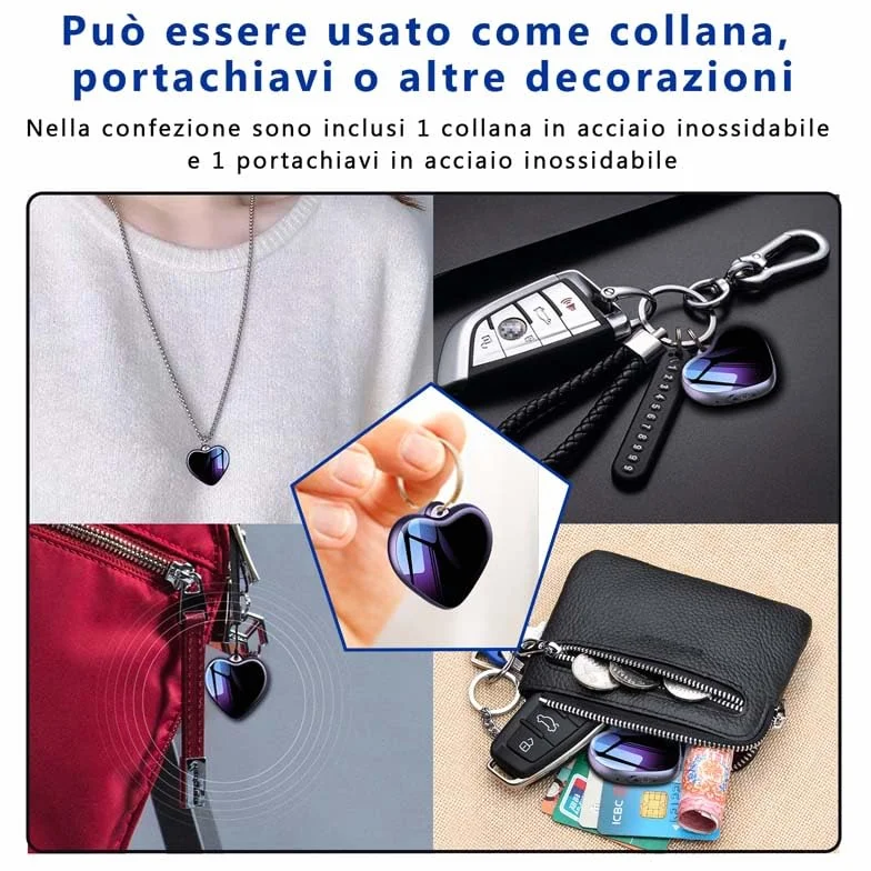 STTWUNAKE, Mini registratore vocale, collana con registratore vocale digitale attivato, dispositivo di registrazione audio portachiavi, piccolo registratore di ascolto audio indossabile, usb