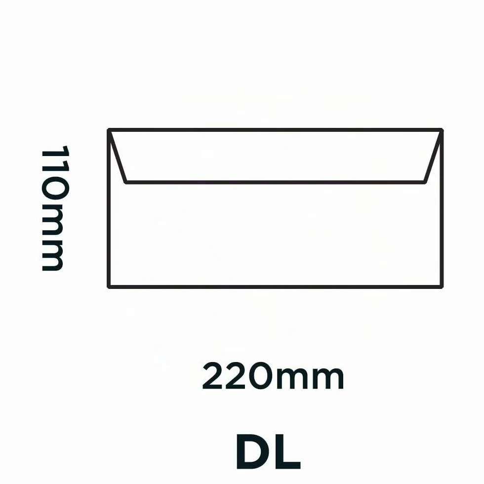 Purely Everyday Buste formato DL 110 x 220 mm 100 g/mq Bianco 500 sztuk