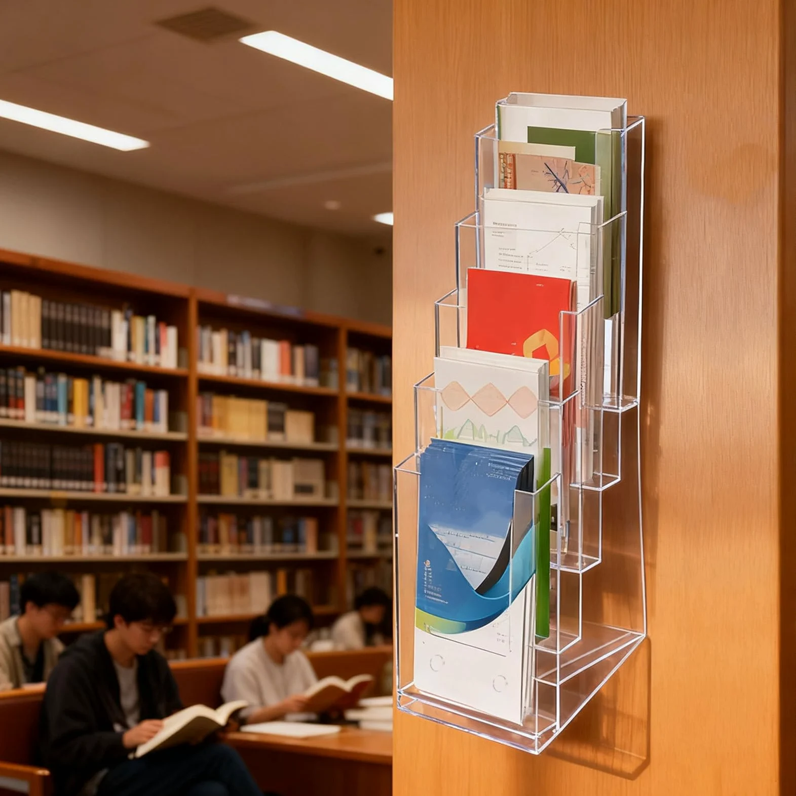 Portabrochure Espositivo Organizzatore Da Parete | 2 Pezzi Supporto Espositore Per Brochure Per Carte Libri Bancone Tavolo Ufficio Reception Ristoranti Fiera Biblioteca Banca