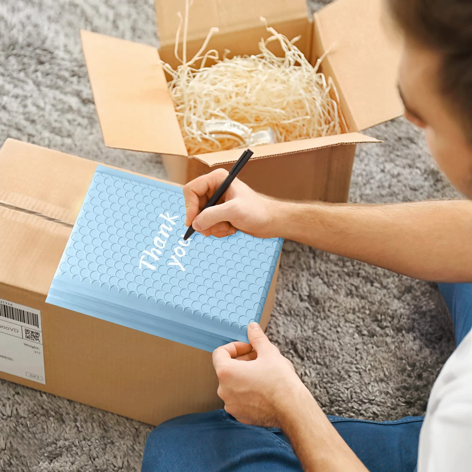 Metronic 6x10 Inch Bubble Mailers 100 Pack, Self-Seal Bubble Mailer, Waterproof Padded Envelopes,Shipping Envelopes,Cushioning for Shipping,Small Items,Jewelry Makeup Supplies,Packaging, Light Blue