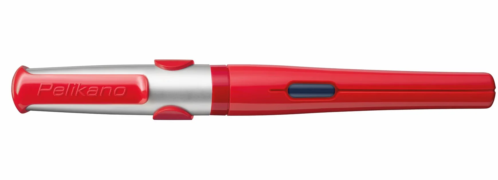 Pelikan 802994 Penna Stilografica a Cartuccia Fusto Rosso Pennino A Grip Antiscivolo Impugnatura Ergonomica Set Scuola