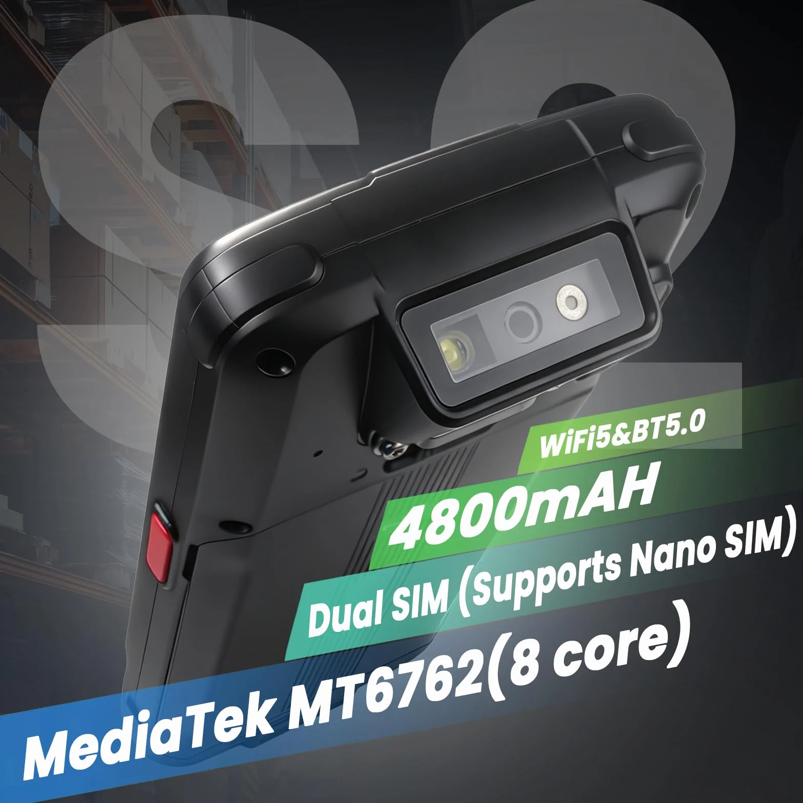Kayoote S2 Scanner Di Codici A Barre Android 13 – PDA Portatile Con Motore K1, Lettura 1D/2D, Touchscreen HD 4", Wi-Fi & 4G LTE – Ideale Per Magazzino, Logistica & Tracciamento Asset