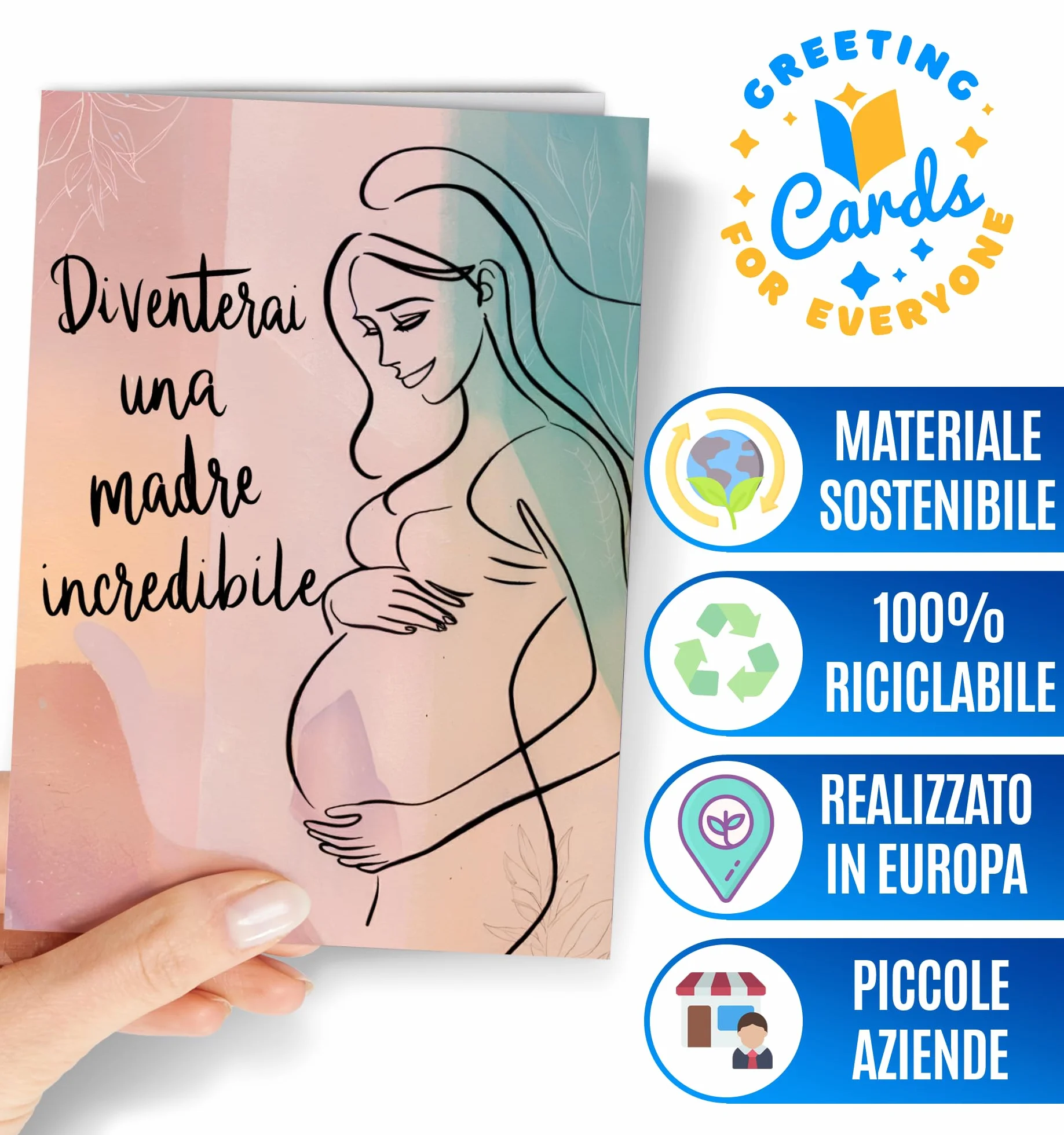 Biglietto di auguri per futura mamma – annuncio gravidanza o gender reveal – regalo originale per neo mamma – celebrare il nuovo arrivo