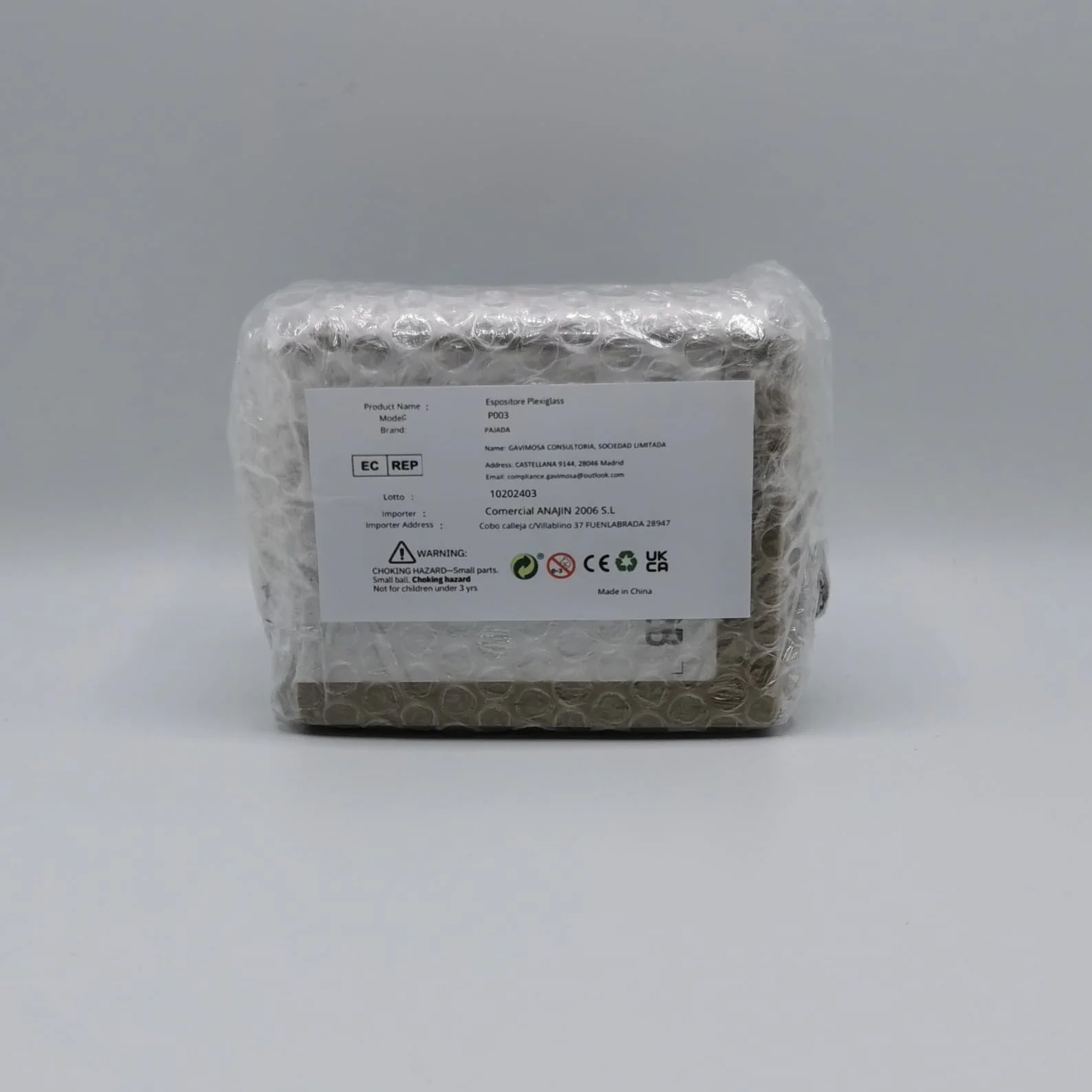 Portabiglietti da visita da scrivania in Acrilico trasparente, Pack da 3, espositore