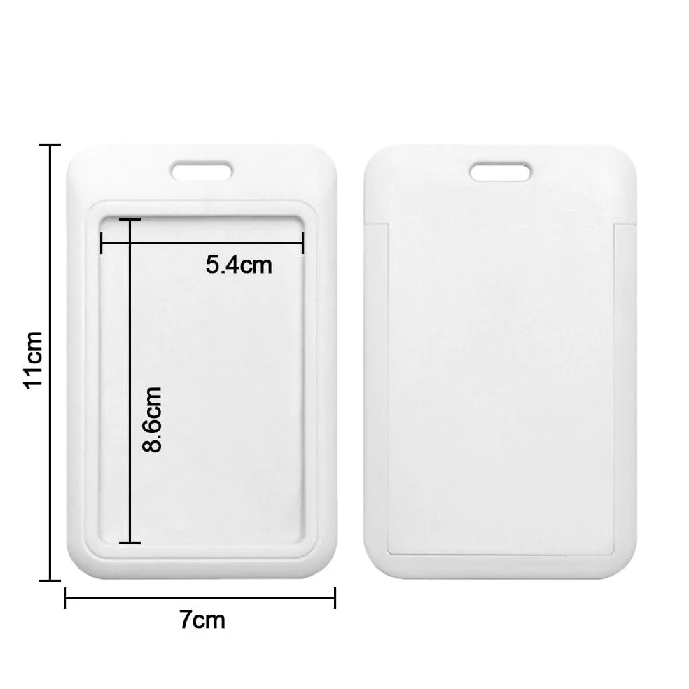 Porta badge scorrevole in plastica, 100 pezzi, porta badge, porta badge per pass bus, porta carte di credito (nero)