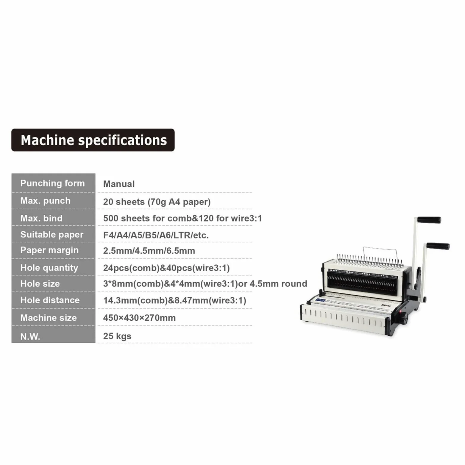 Accessori per Ufficio, rilegatrice Grembiule Multifunzionale e rilegatrice ad Anelli in Ferro Punzonatrice e rilegatrice a Clip 3 in 1 per Documenti da Ufficio