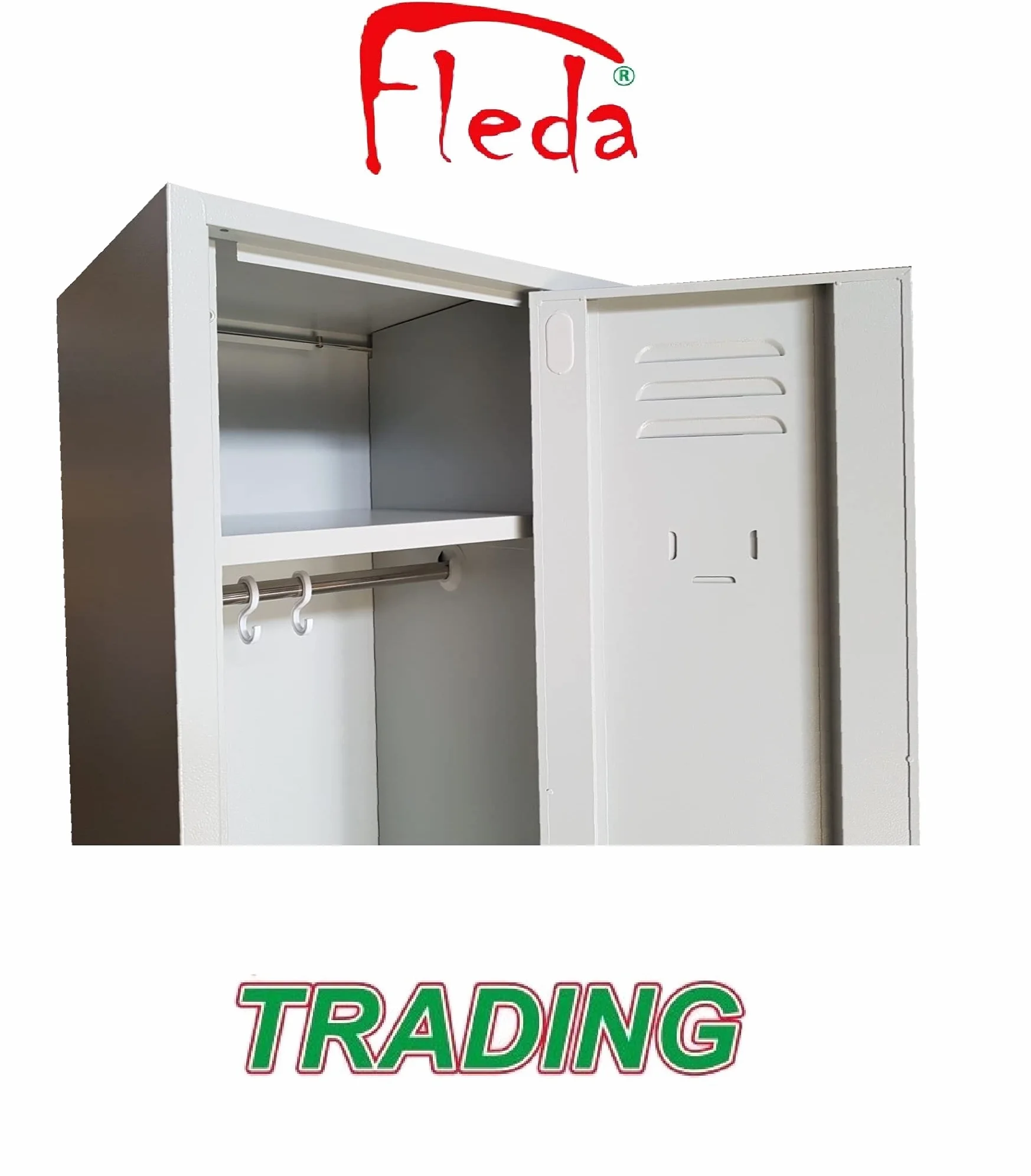 Armadio Armadietto in metallo Spogliatoio 2 Posti Salva Spazio Profondità 34 Dim. 68x34x180h cm