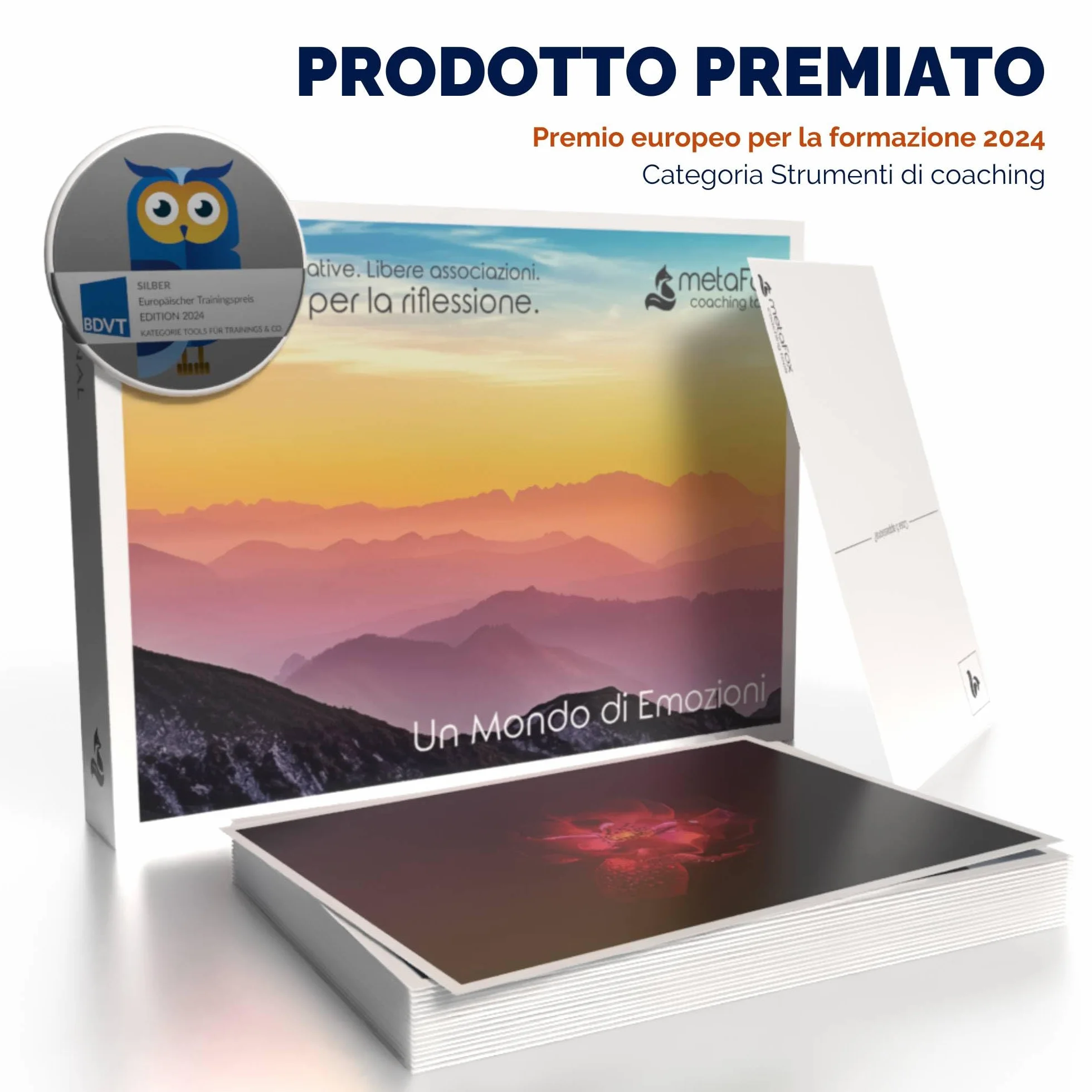 metaFox Carte da coaching Mondo di Emozioni | 52 cartoline illustrate per il coaching e la terapia | Conosci le tue emozioni e sviluppa l’intelligenza emotiva