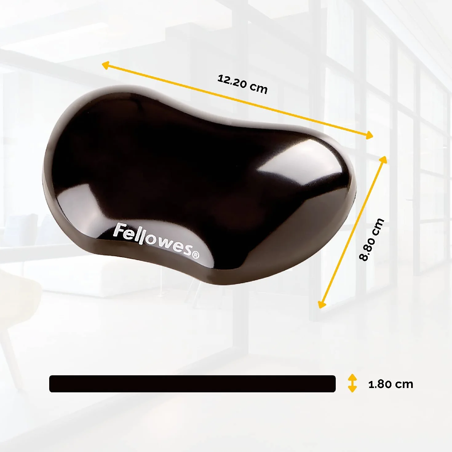 Fellowes Pad poggiapolsi in gel Crystals Nero